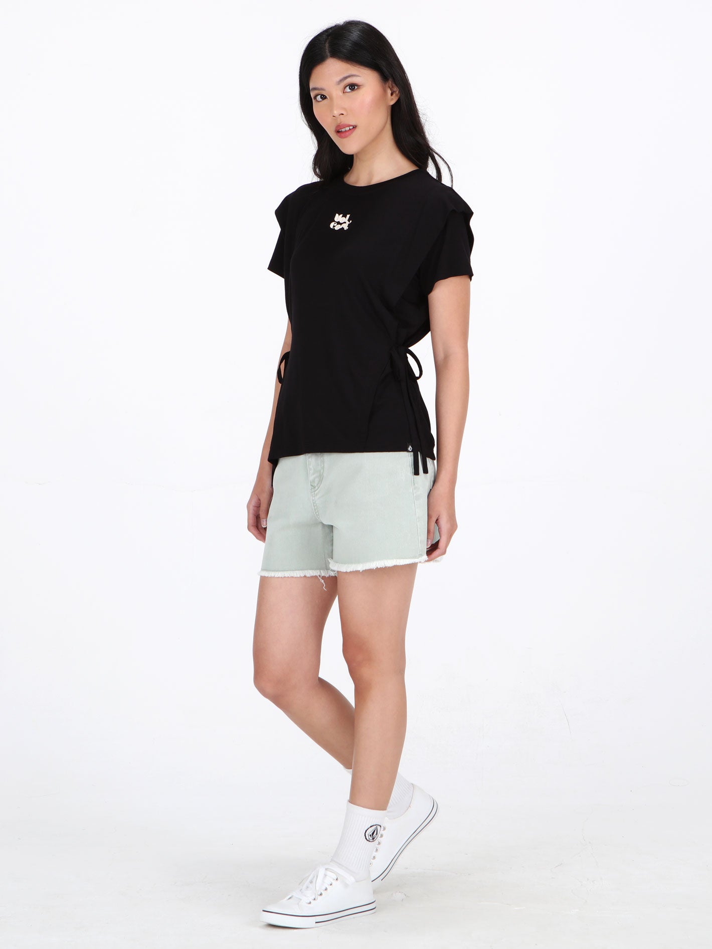 Volcom Lonesome Short Sleeve Top - Black