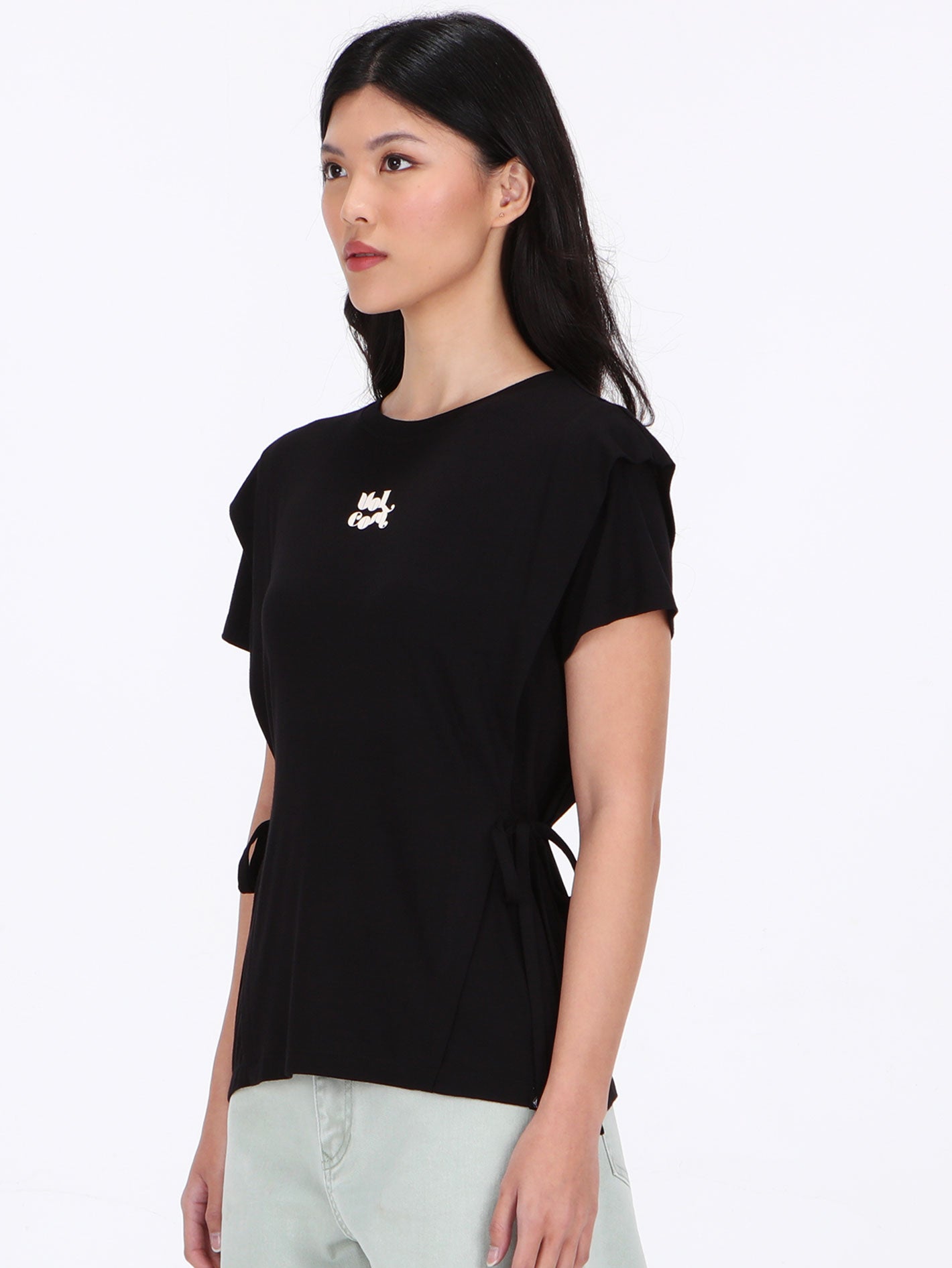 Volcom Lonesome Short Sleeve Top - Black