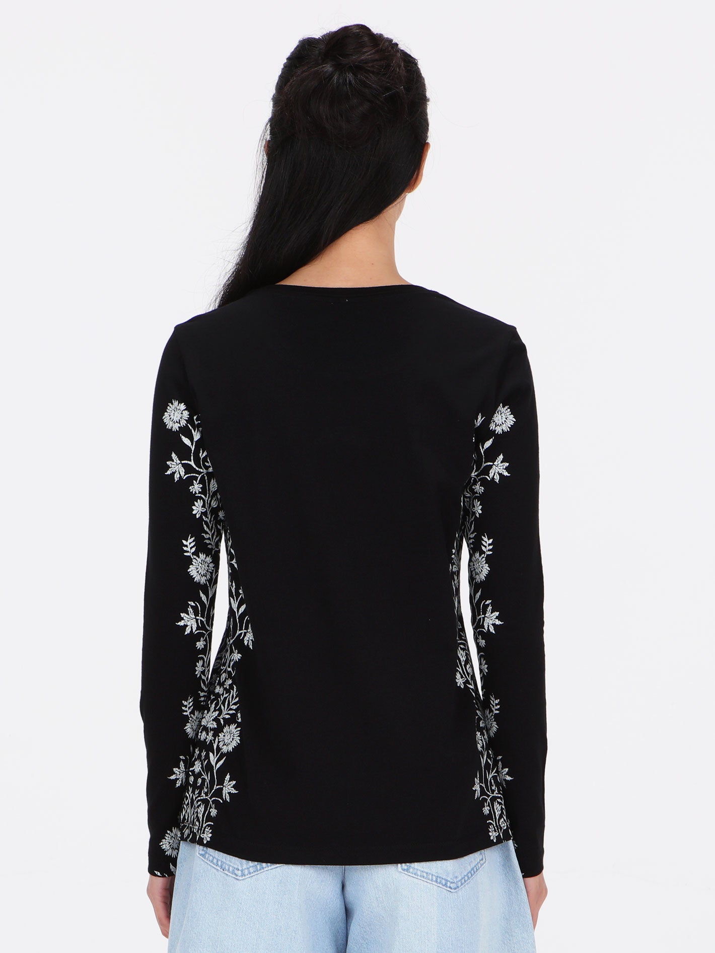 Volcom Floral Bush Long Sleeve Top - Black