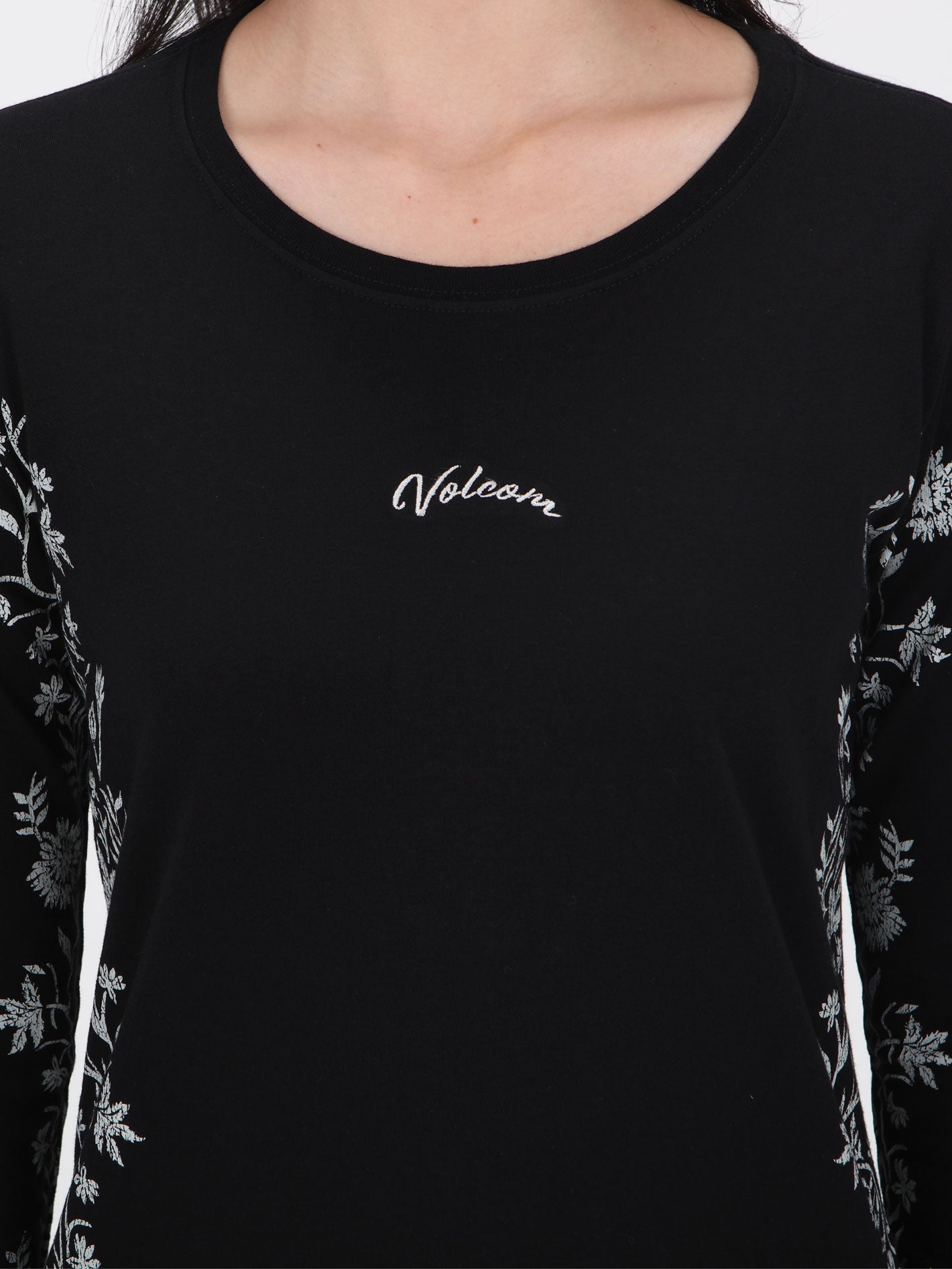 Volcom Floral Bush Long Sleeve Top - Black