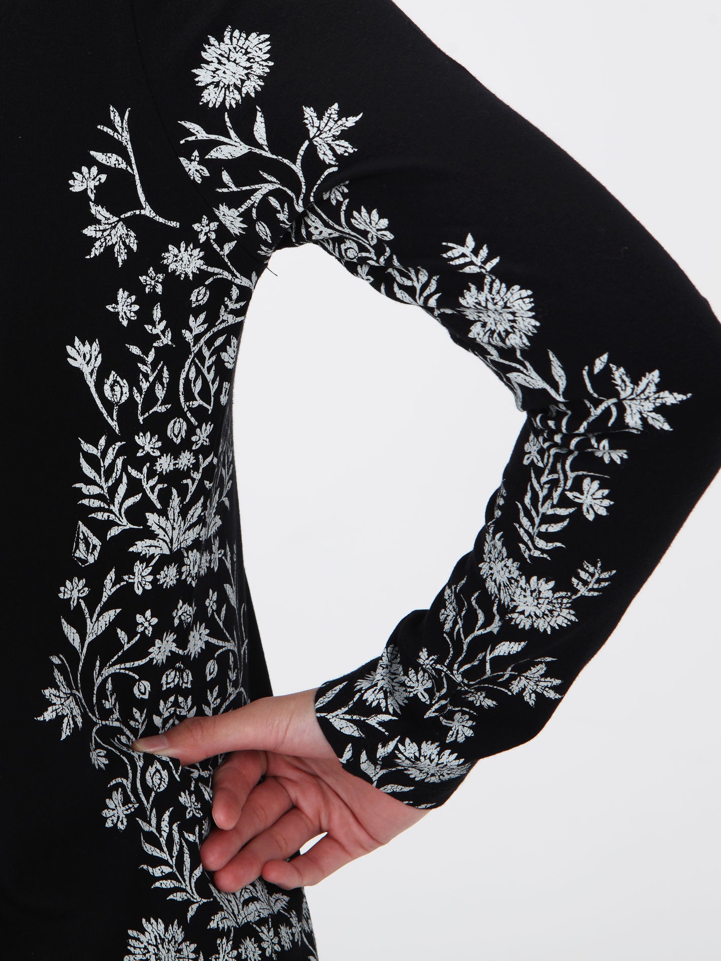 Volcom Floral Bush Long Sleeve Top - Black
