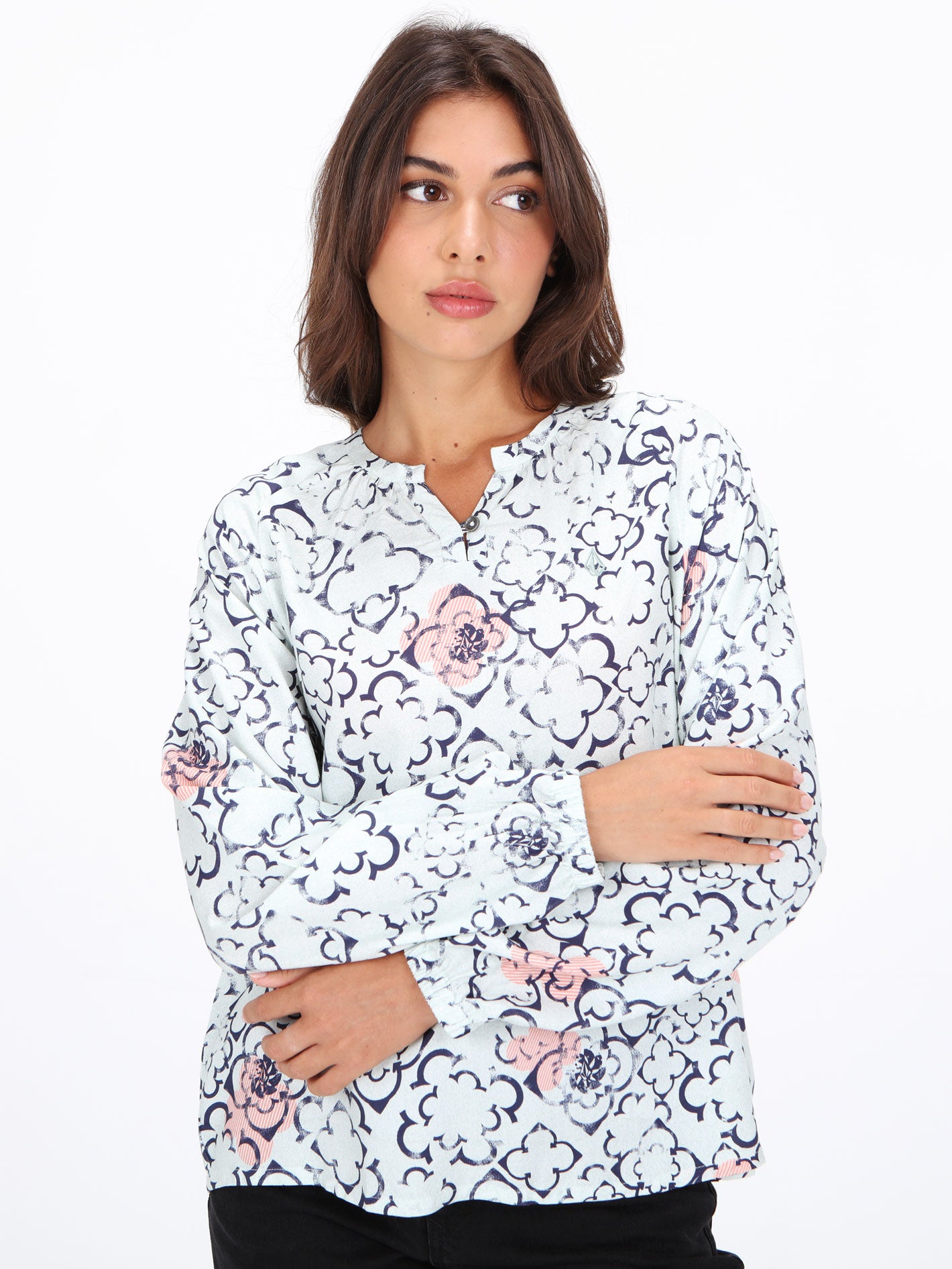 Volcom Spindel Stone Long Sleeve Shirt - White