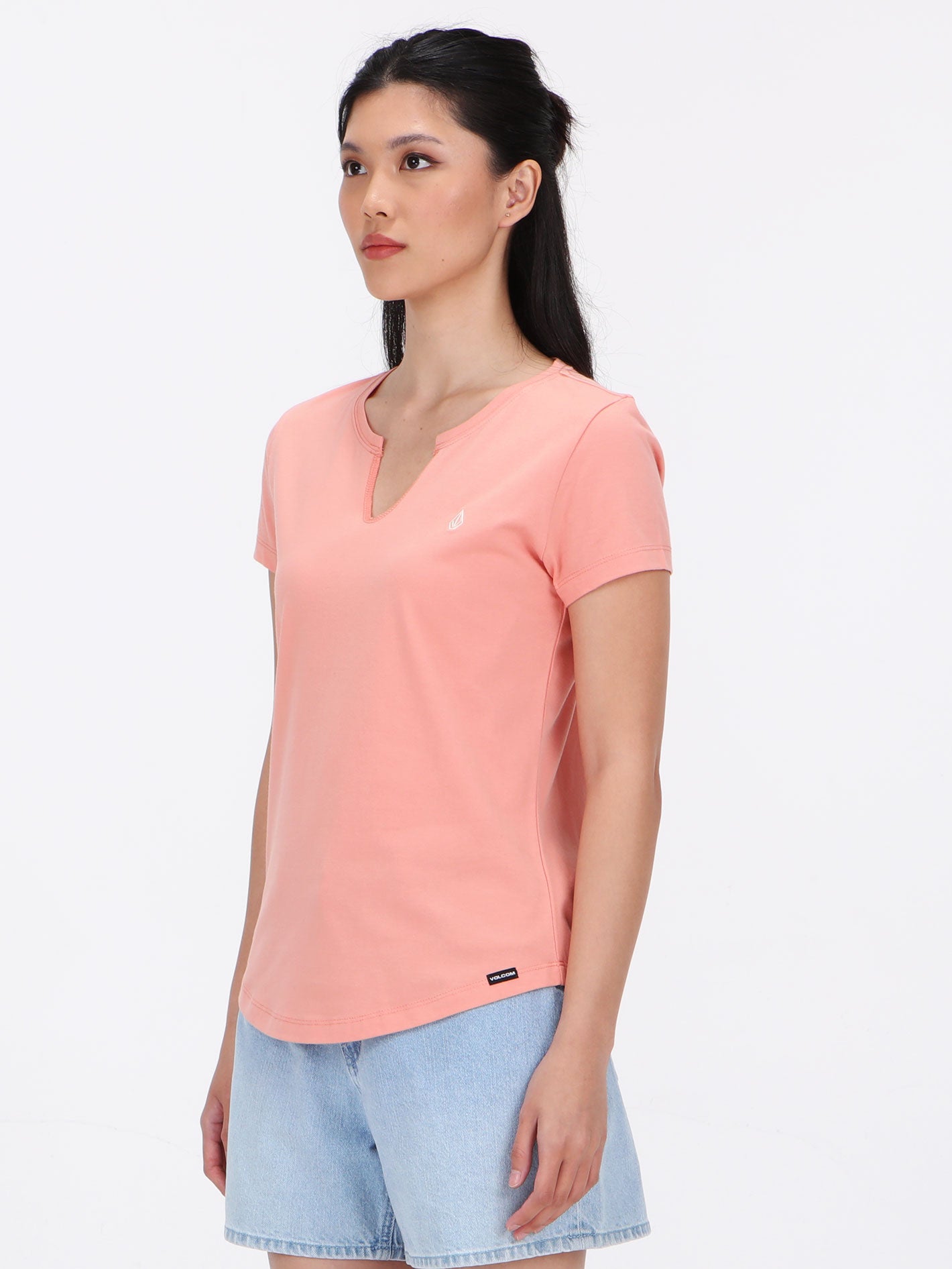 Volcom Split Solid Tee - Blossom