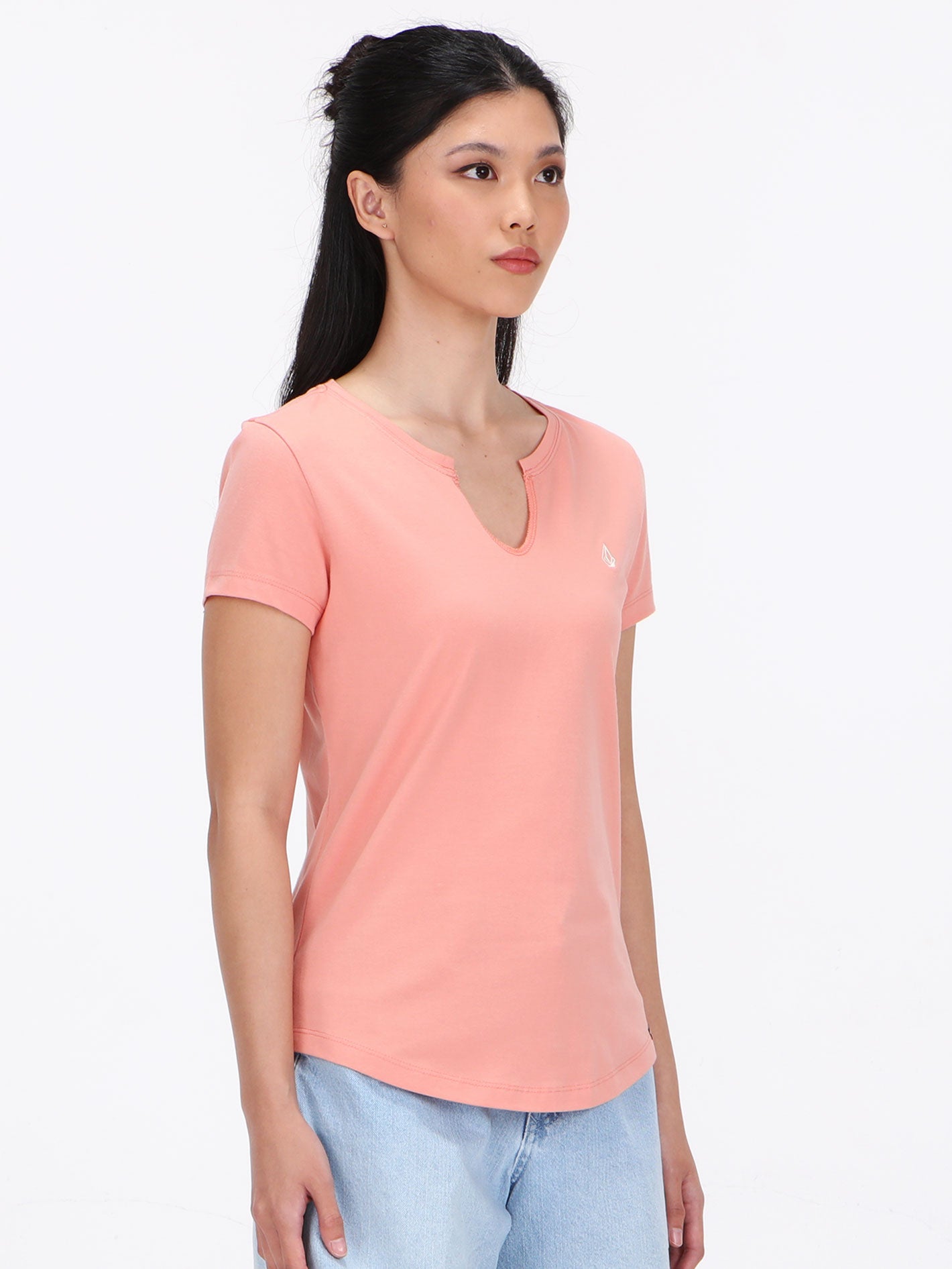 Volcom Split Solid Tee - Blossom