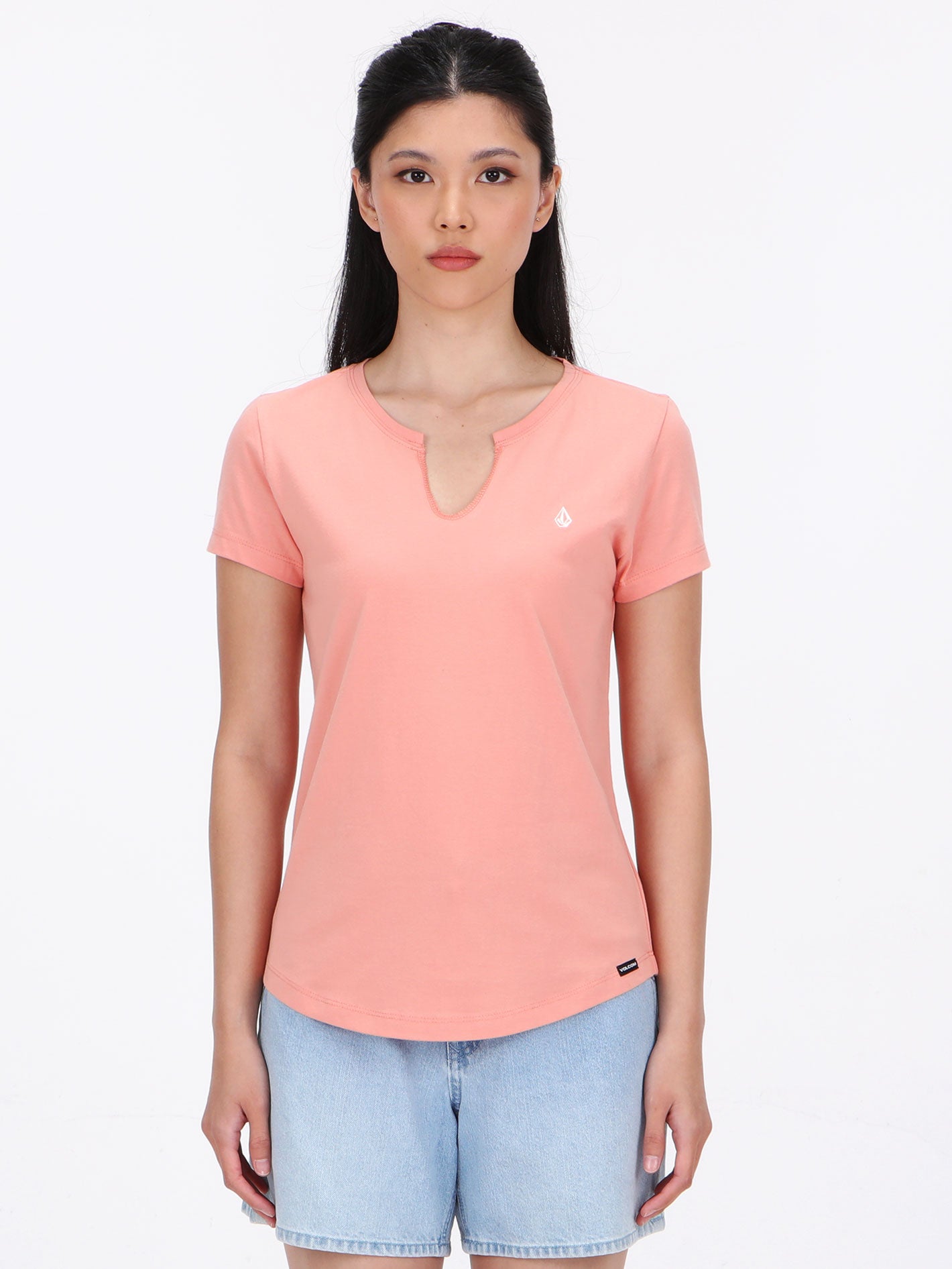 Volcom Split Solid Tee - Blossom