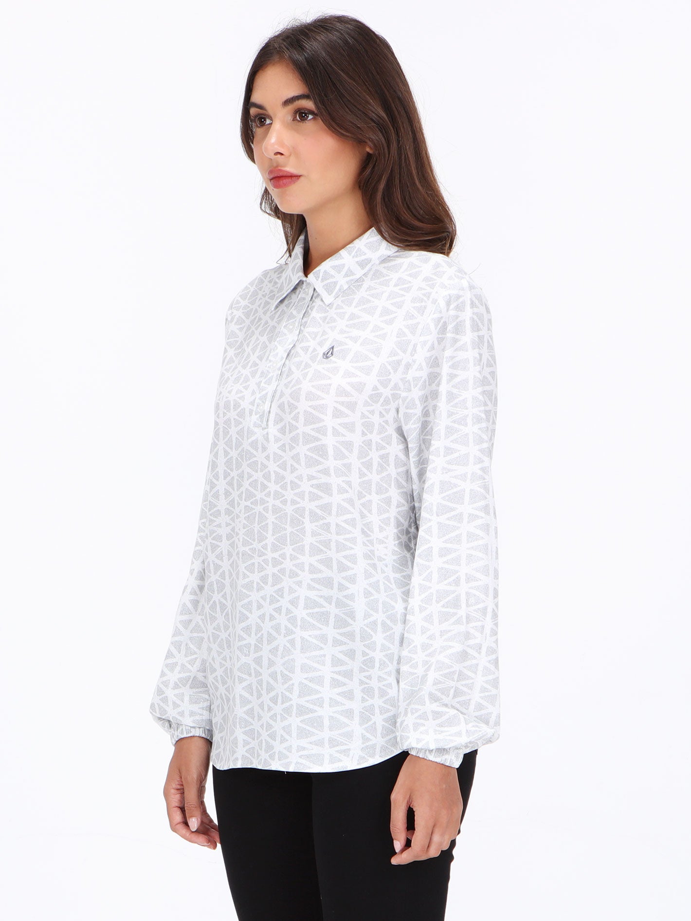 Volcom Gibb Long Sleeve Shirt - White