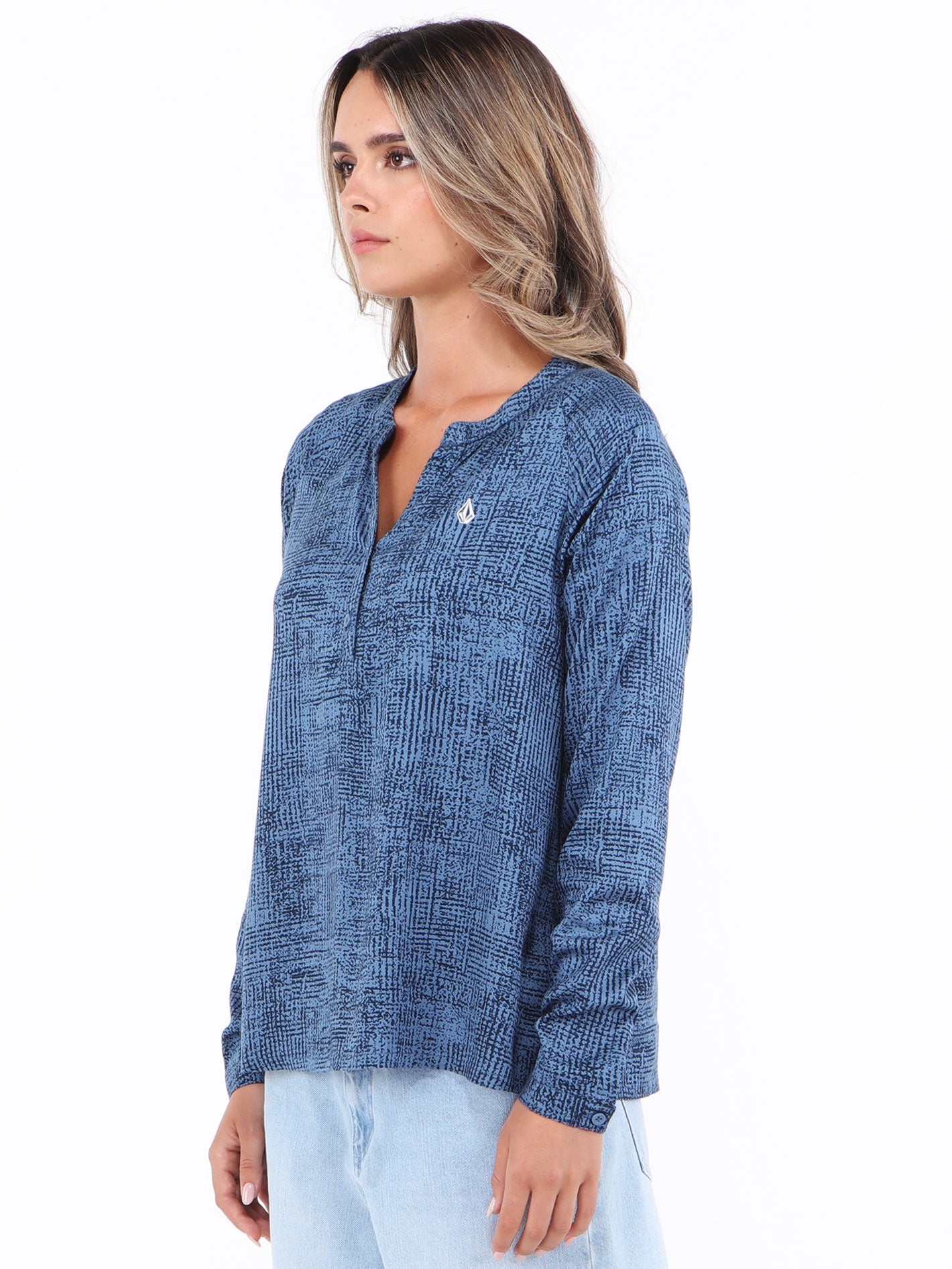 Volcom Grainny Long Sleeve Shirt - Blueberry