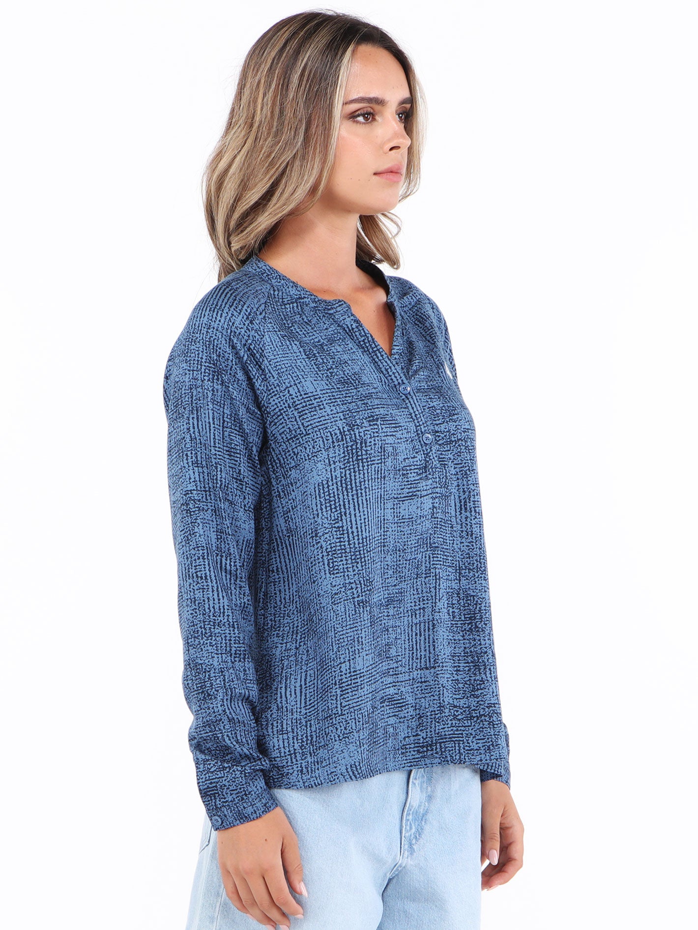Volcom Grainny Long Sleeve Shirt - Blueberry