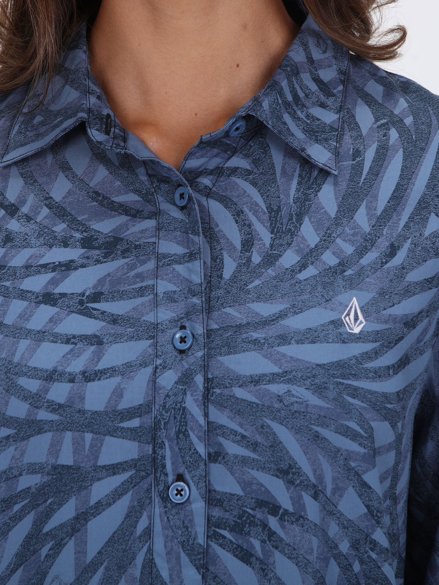 Volcom Equal Long Sleeve Shirt - Blueberry