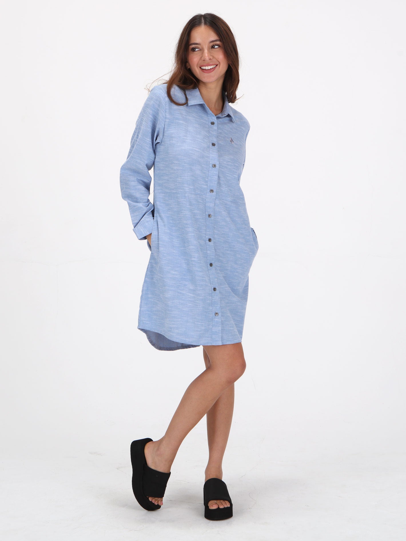 Volcom Bbibbi Dress - Light Blue