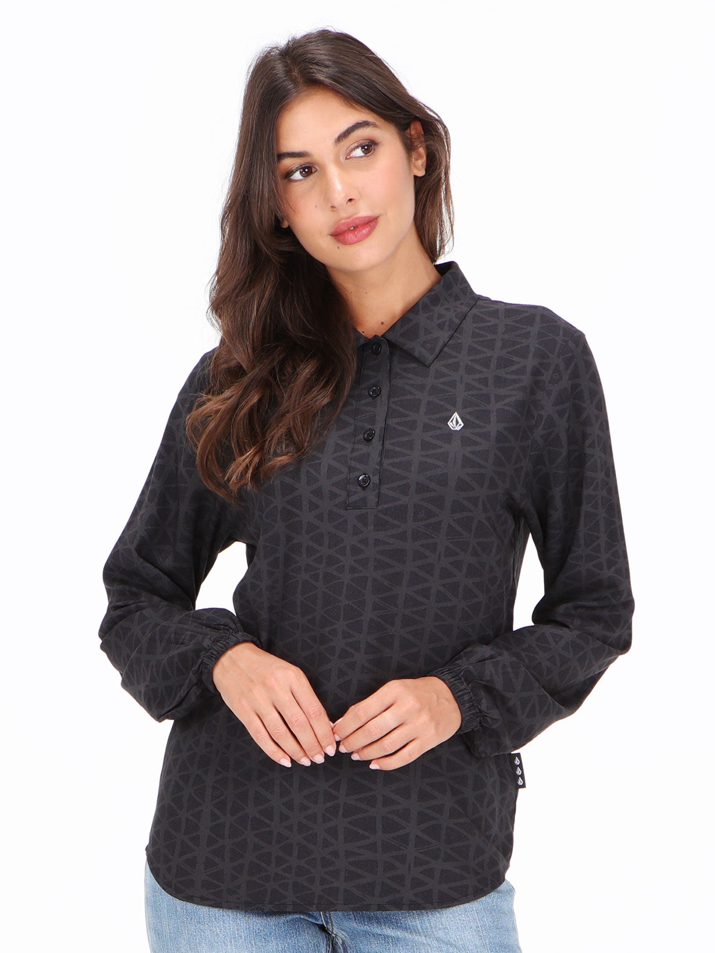 Volcom Gibb Long Sleeve Shirt - Black