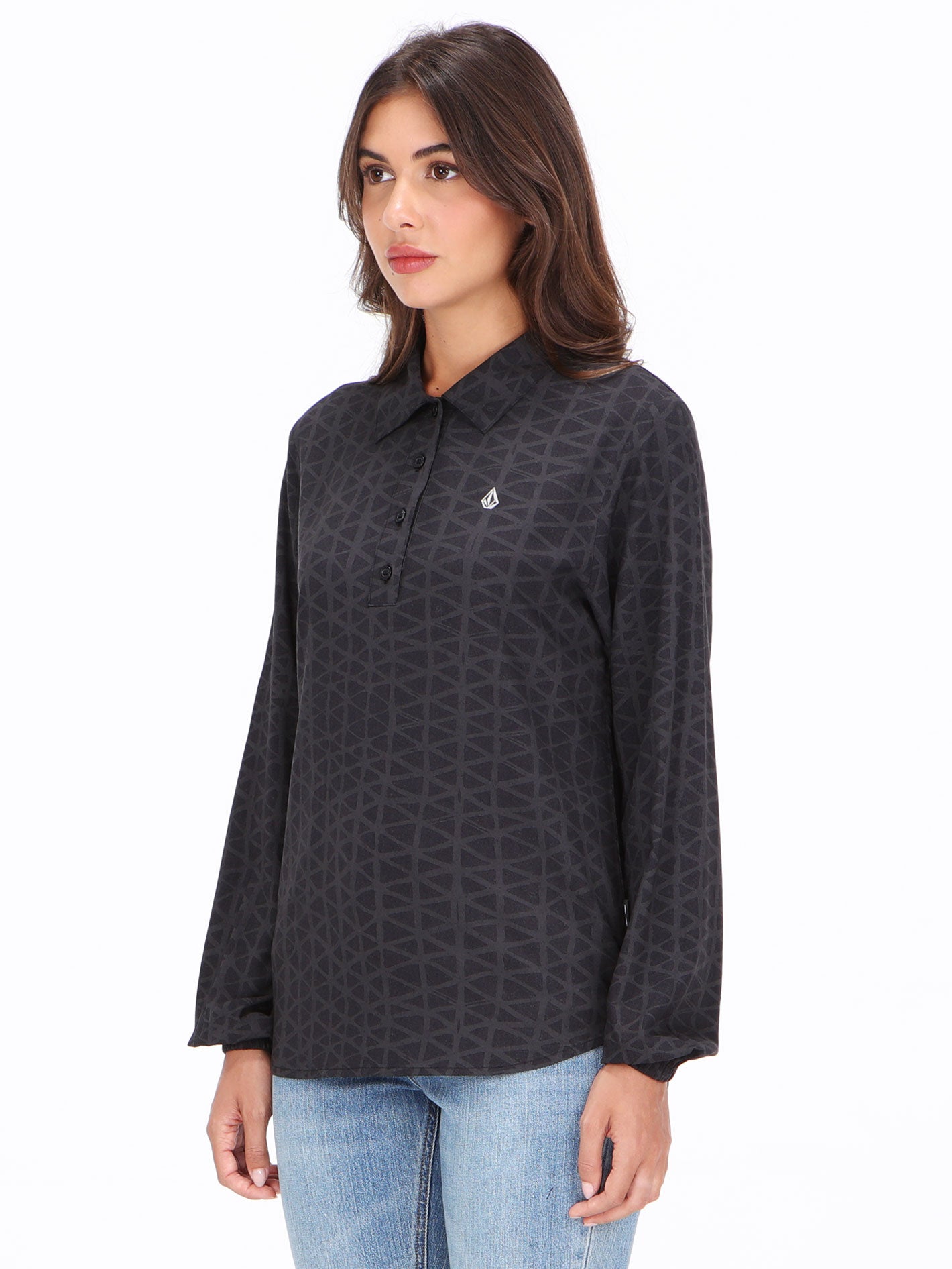 Volcom Gibb Long Sleeve Shirt - Black