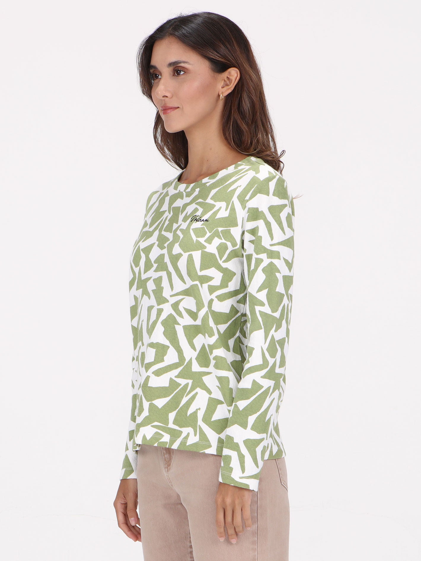 Volcom Camoo Stone Long Sleeve Top - Off White