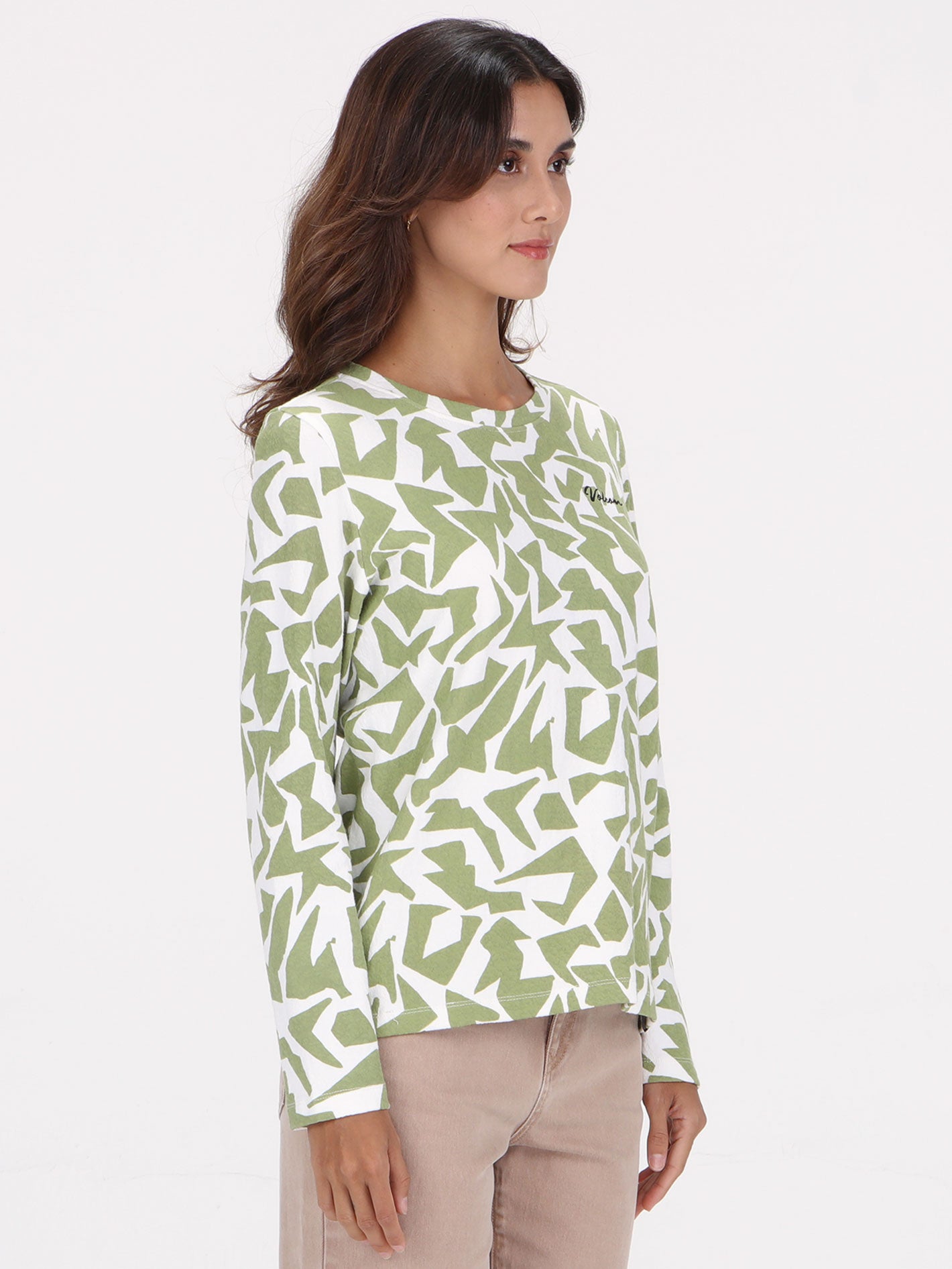 Volcom Camoo Stone Long Sleeve Top - Off White