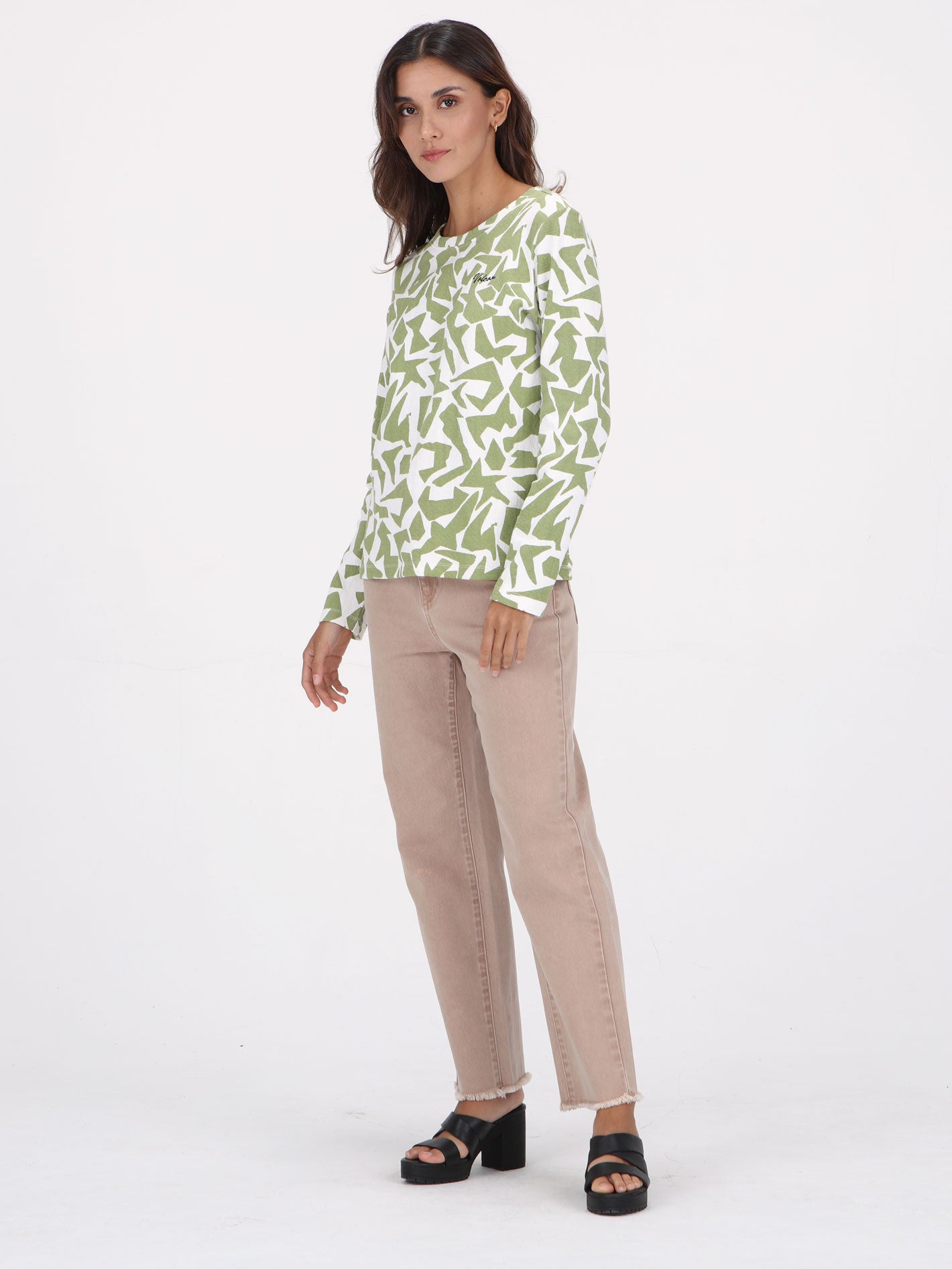 Volcom Camoo Stone Long Sleeve Top - Off White