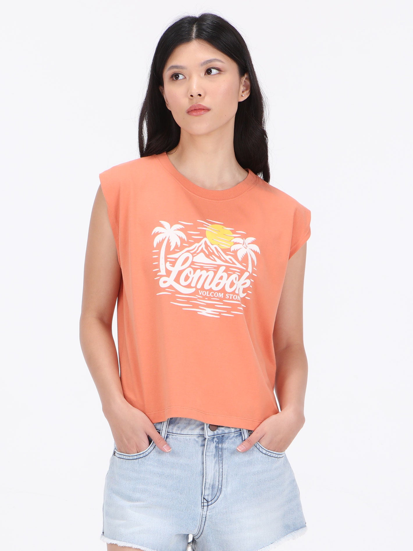 Volcom Lombok Palm Tee - Carnelian