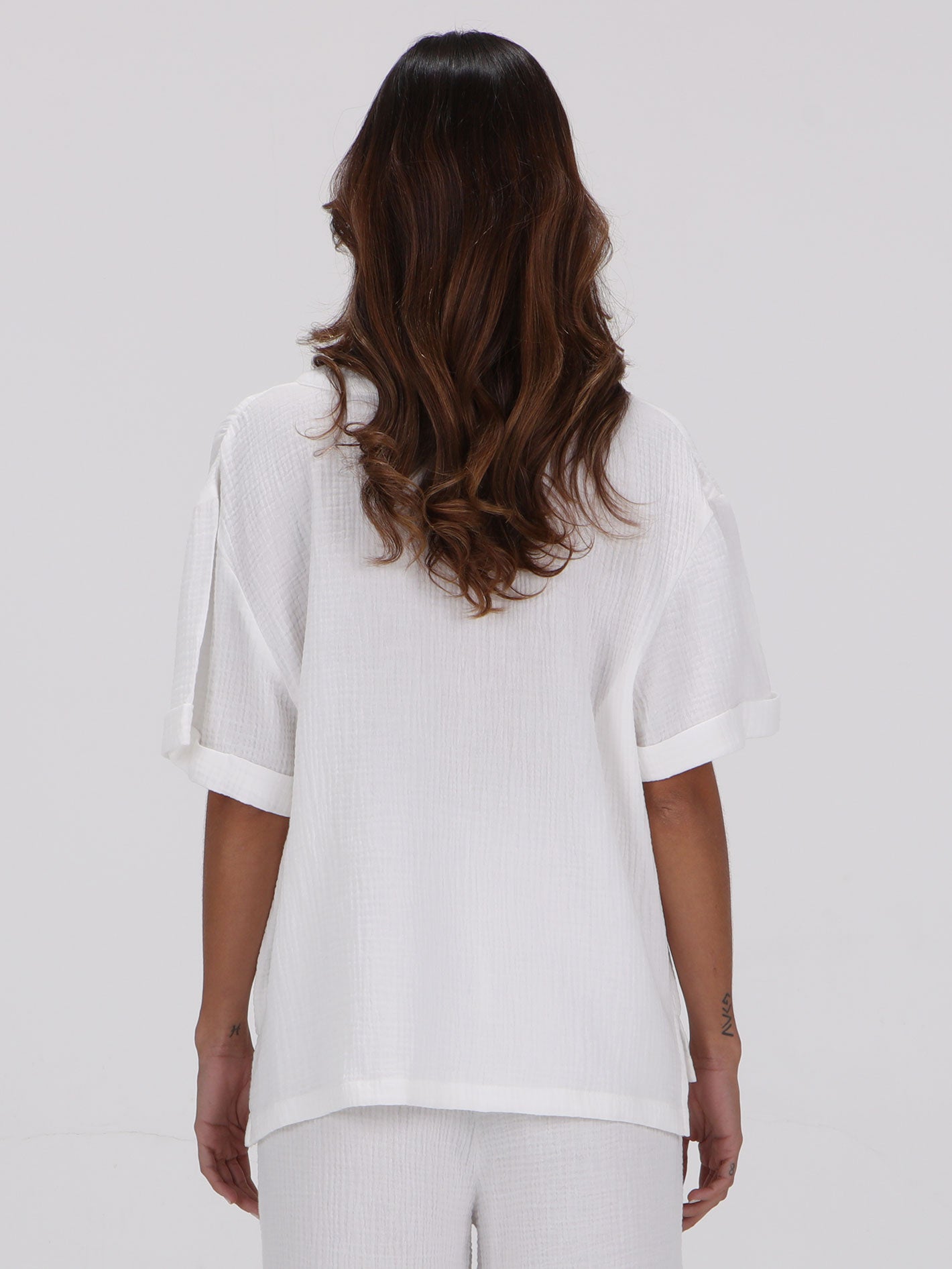 Volcom Stoneshine Vee Short Sleeve Top - Off White