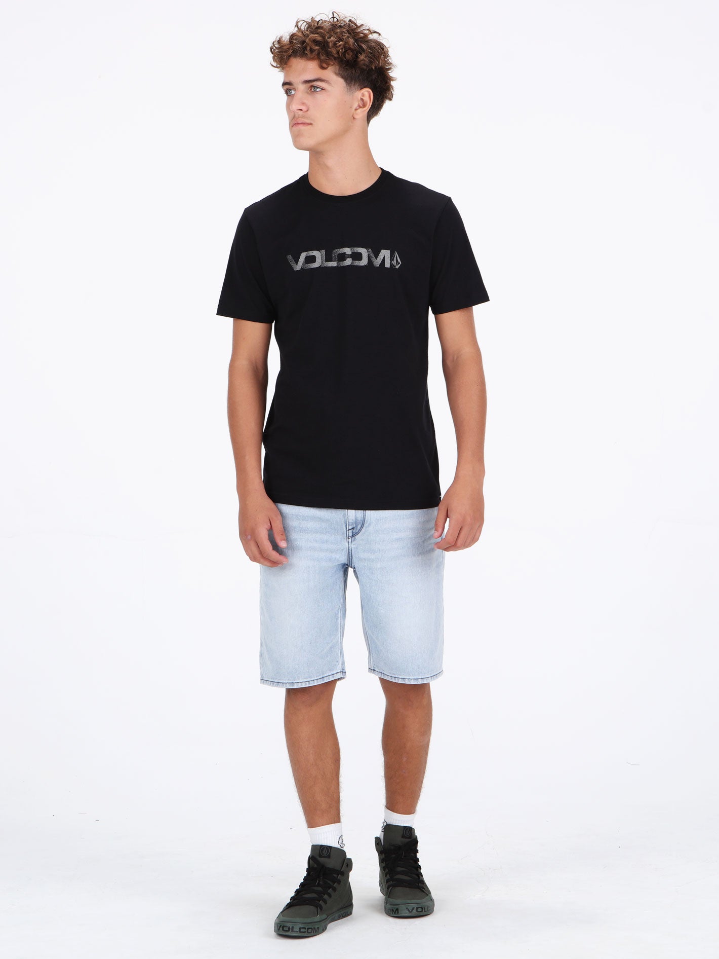 Volcom Peeking Euro Tee - Black