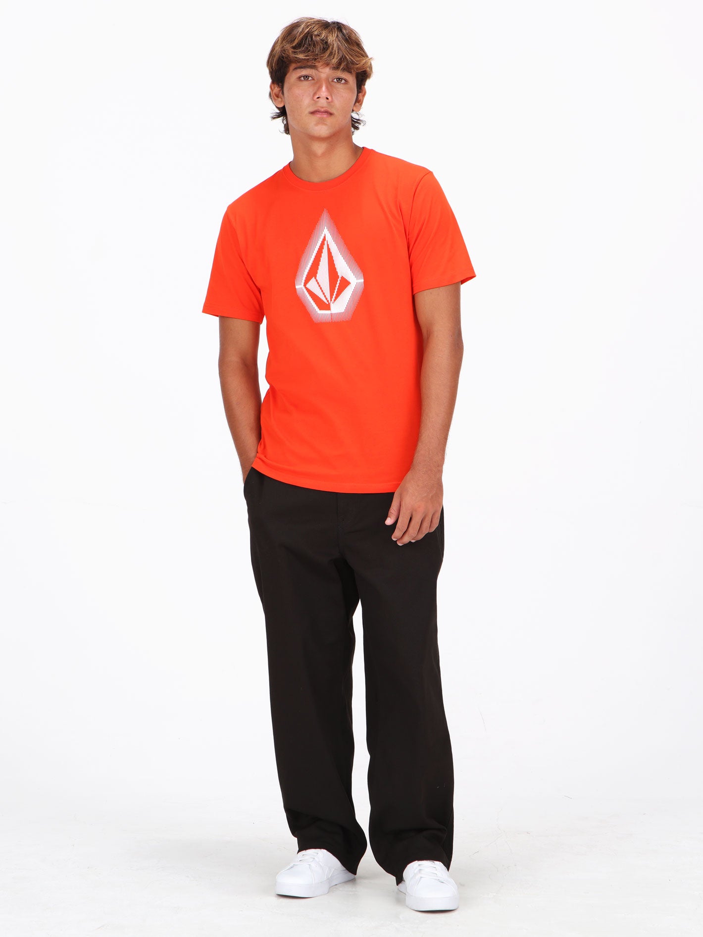 Volcom Needles Stone Tee - Ribbon Red
