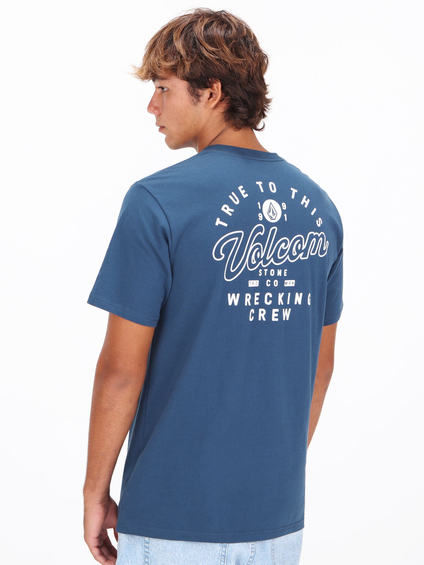 Volcom Wrecking Tee - Dust Bowl Indigo