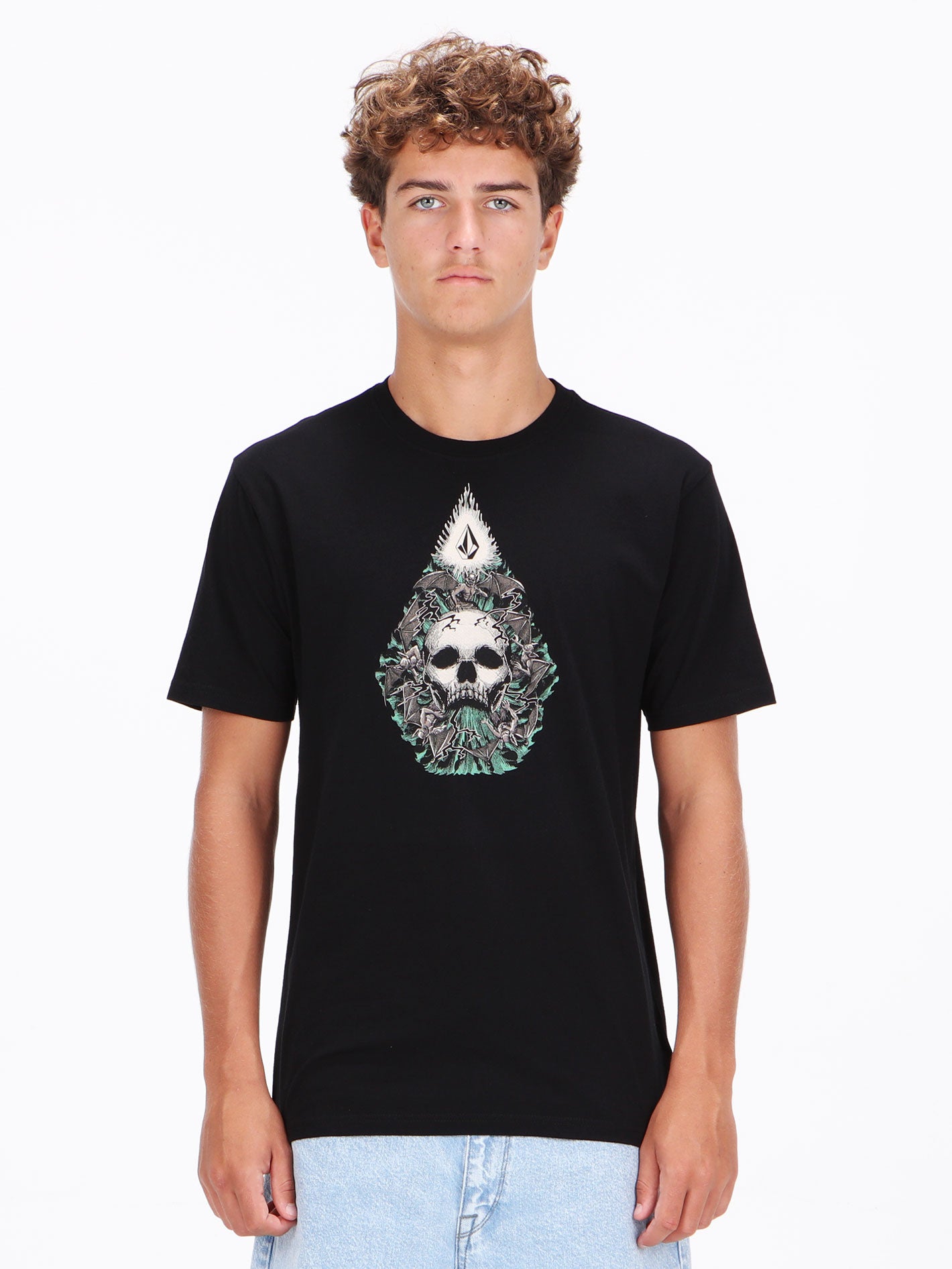 Volcom Stone Skull Tee - Black