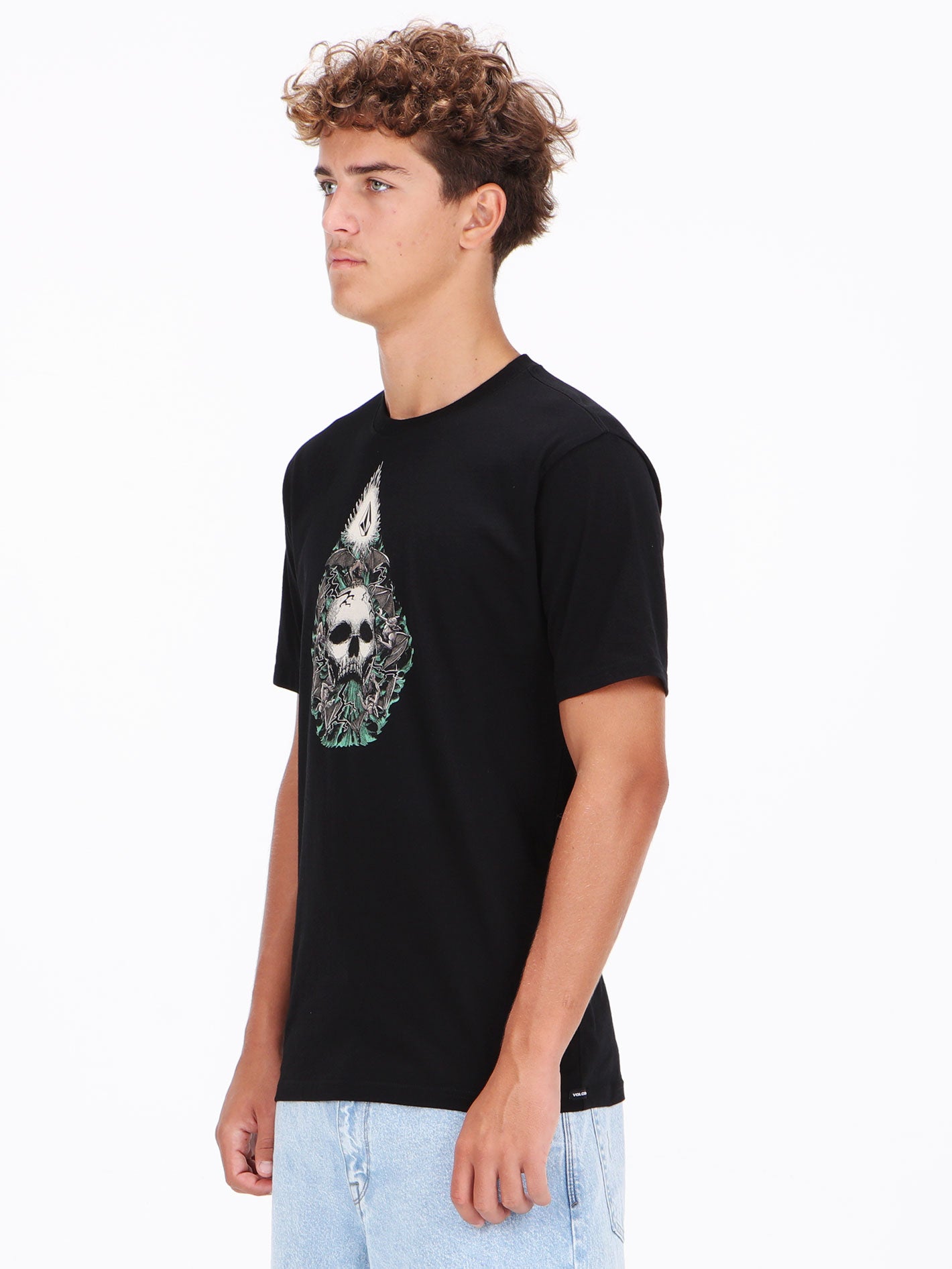 Volcom Stone Skull Tee - Black