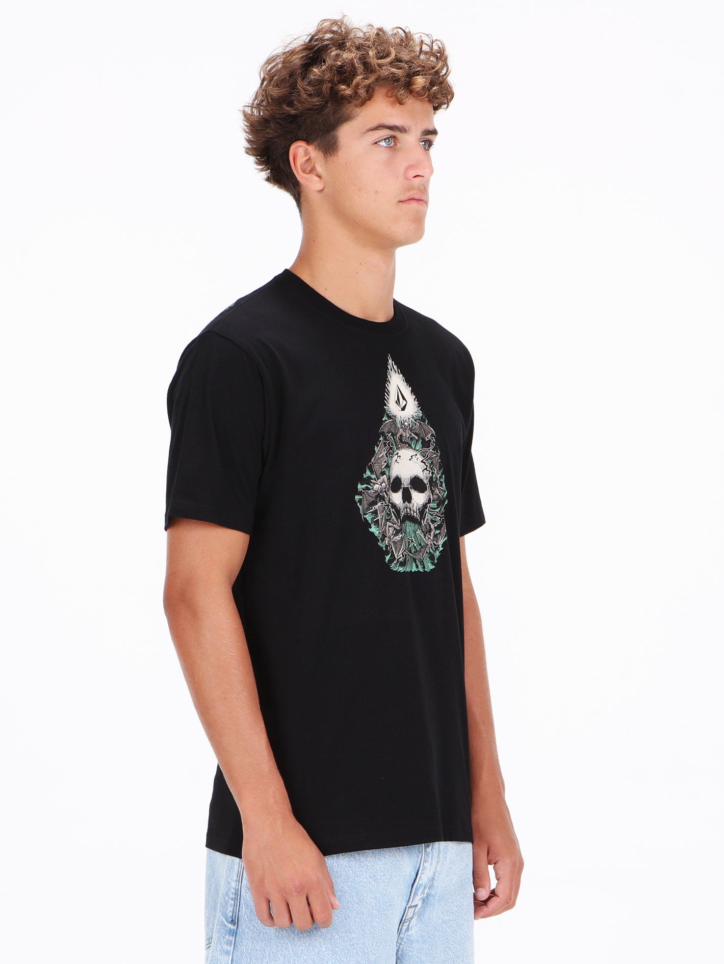 Volcom Stone Skull Tee - Black