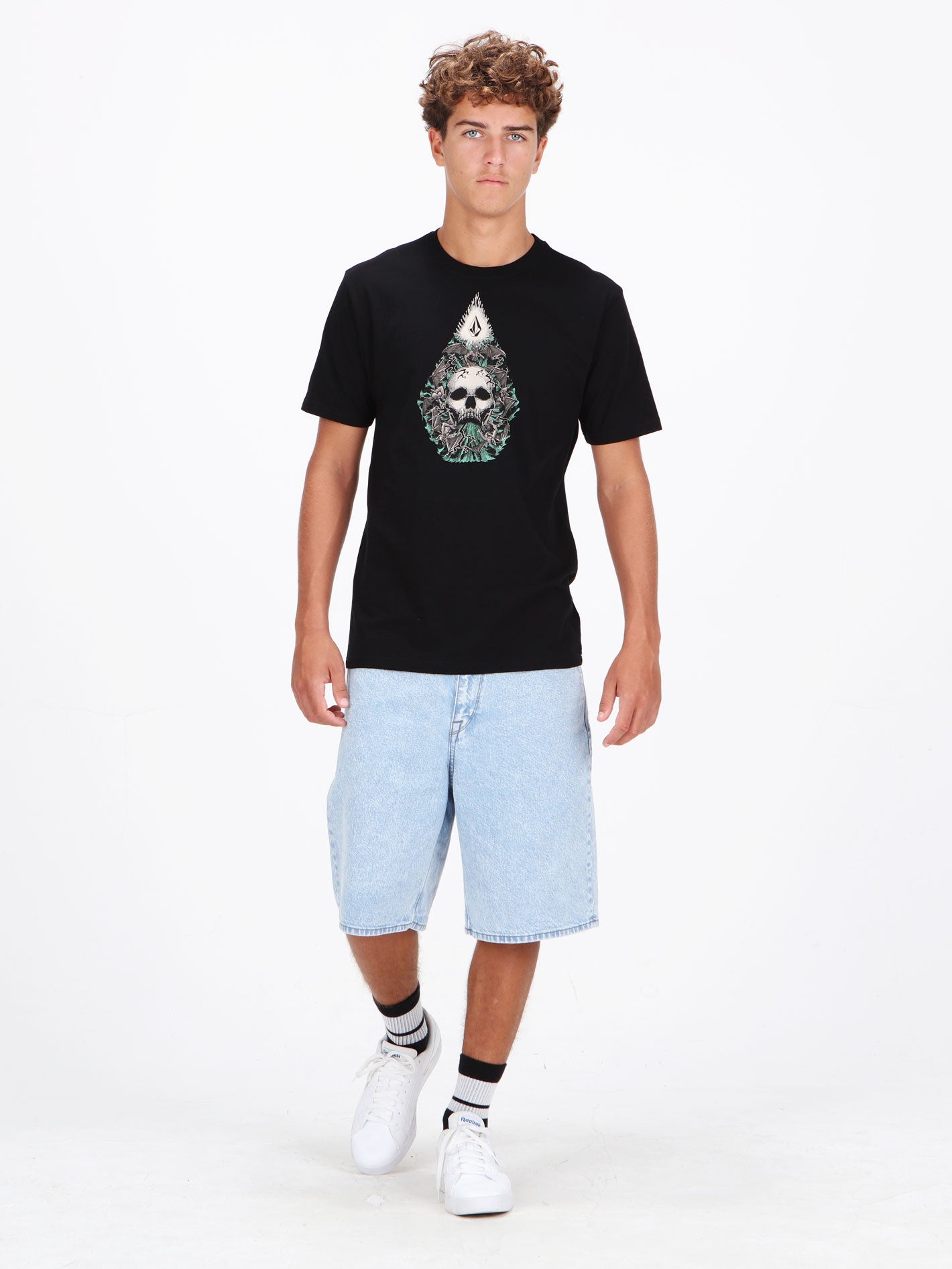 Volcom Stone Skull Tee - Black