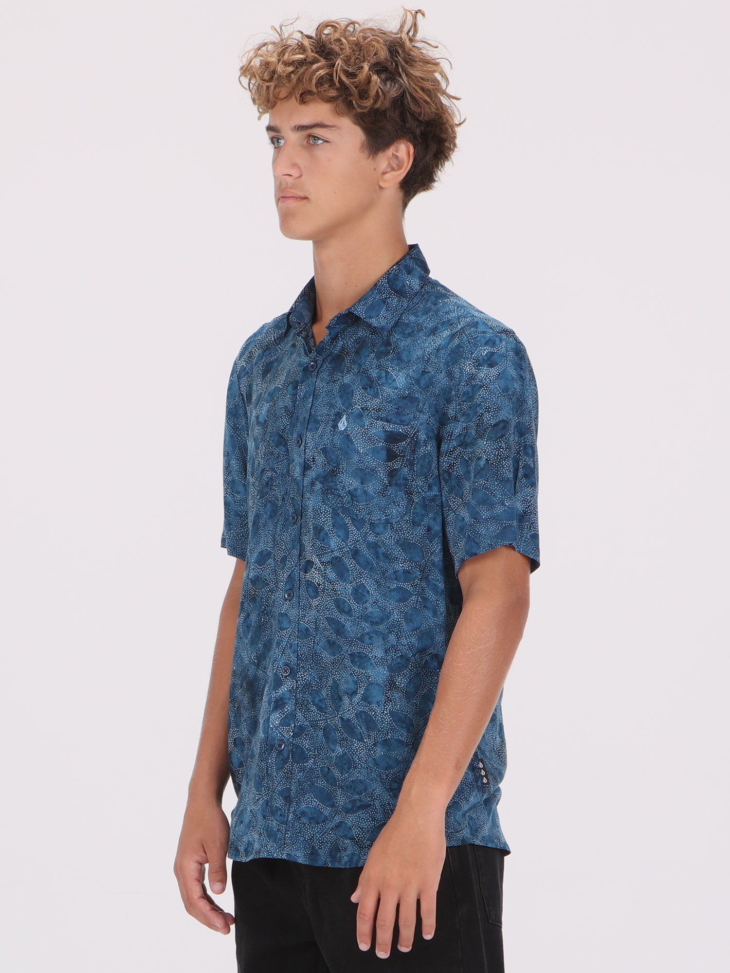 Volcom Batik Short Sleeve Shirt - Estate Blue