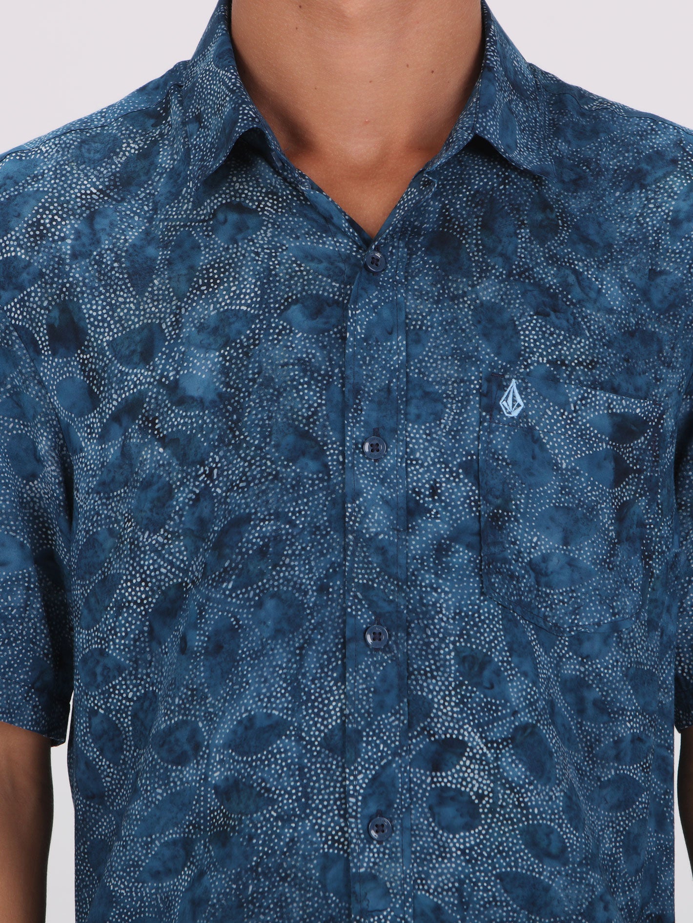 Volcom Batik Short Sleeve Shirt - Estate Blue