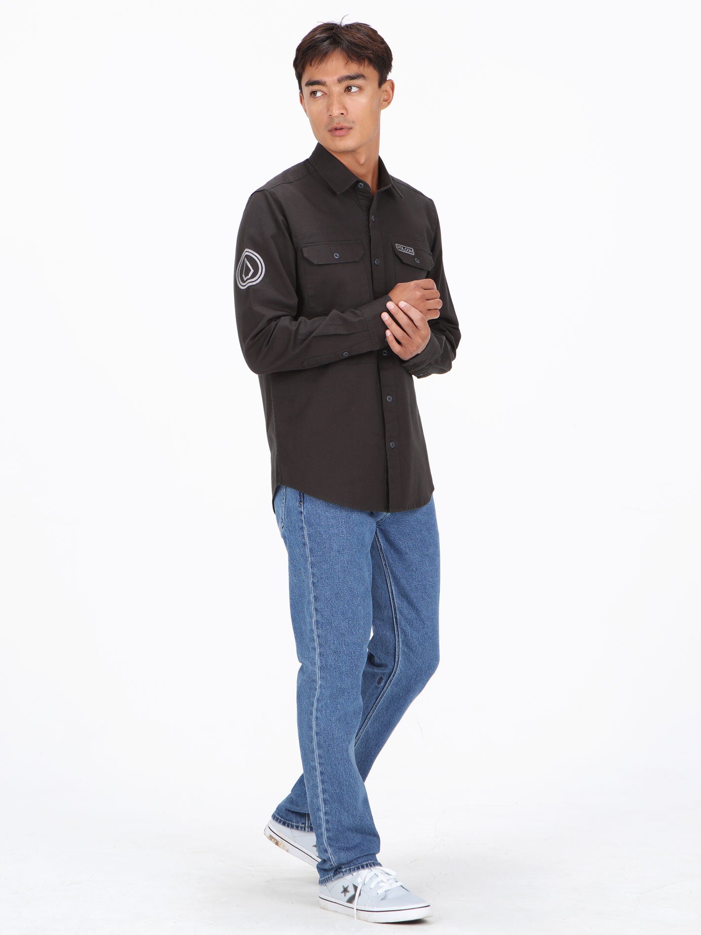 Volcom Tubeway Long Sleeve Shirt - Stealth
