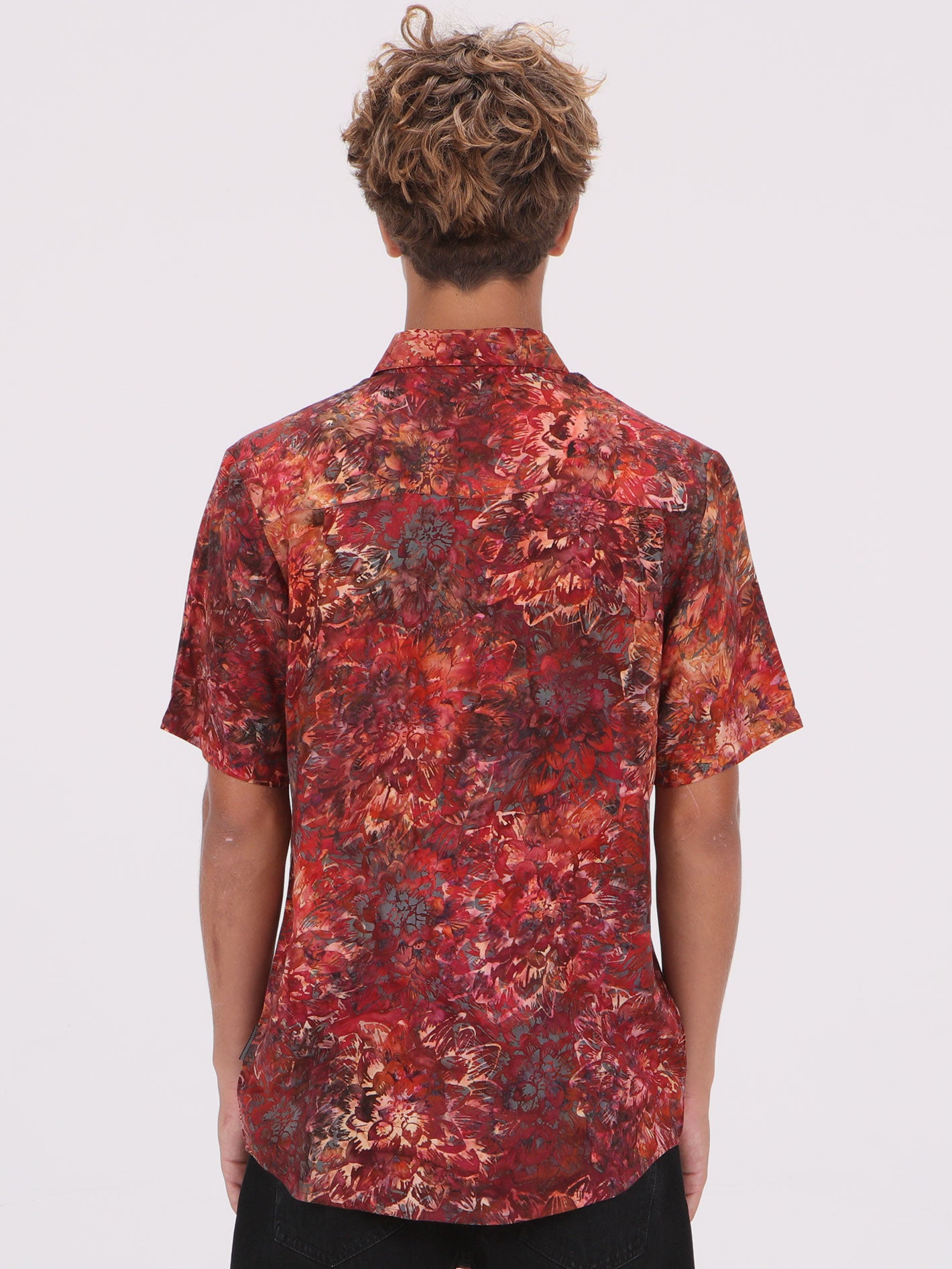 Volcom Batik Short Sleeve Shirt - Oxblood Red