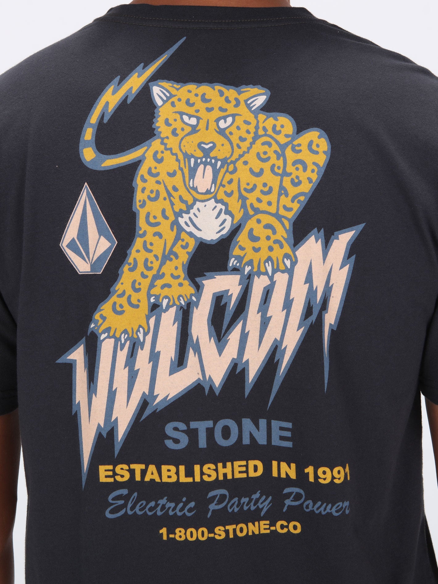 Volcom Meow Tee - Washed Black Heather