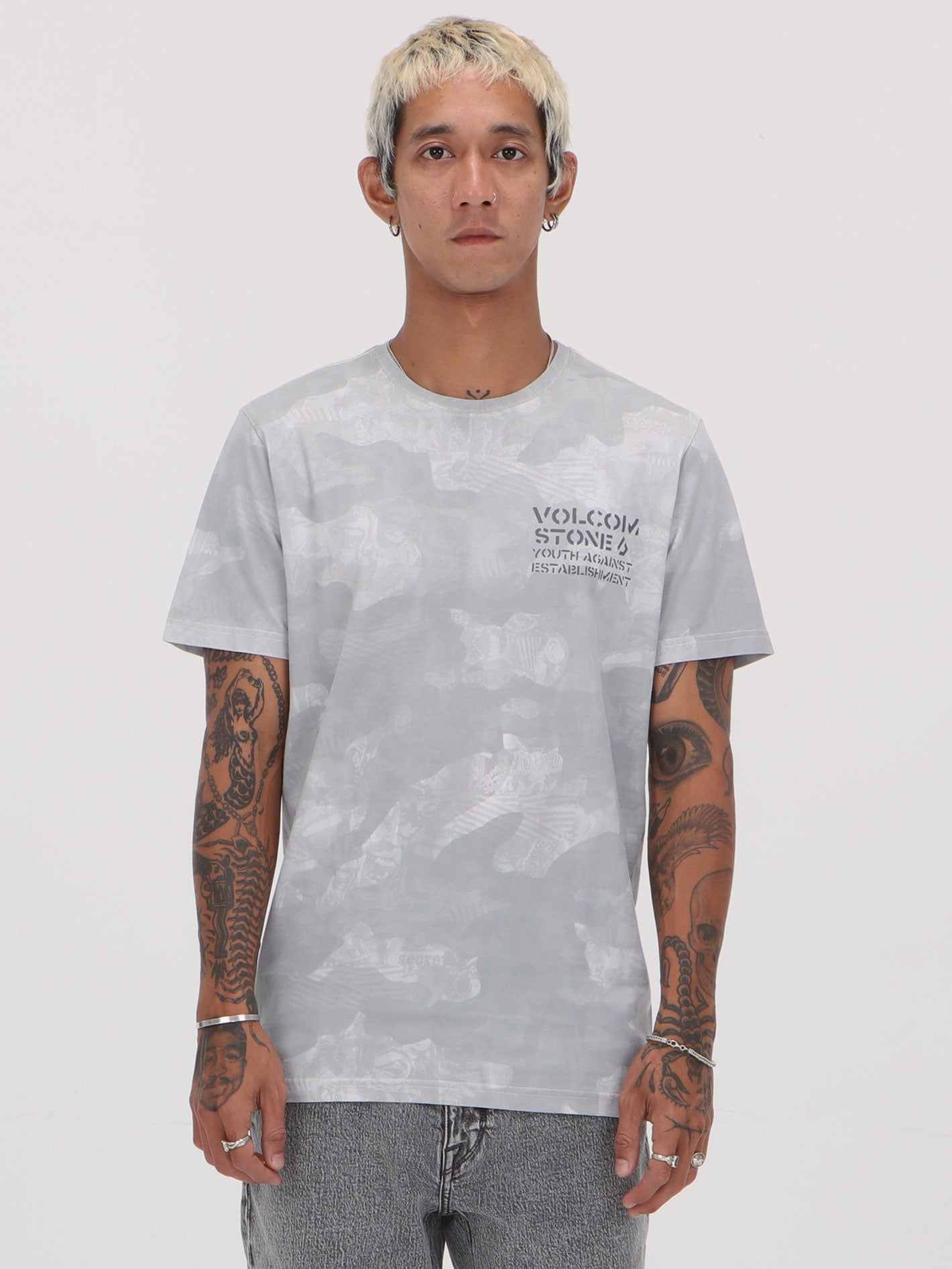 Volcom Preemo Camo Tee - White