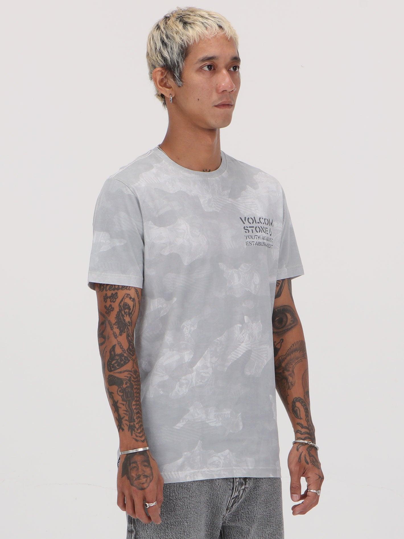 Volcom Preemo Camo Tee - White