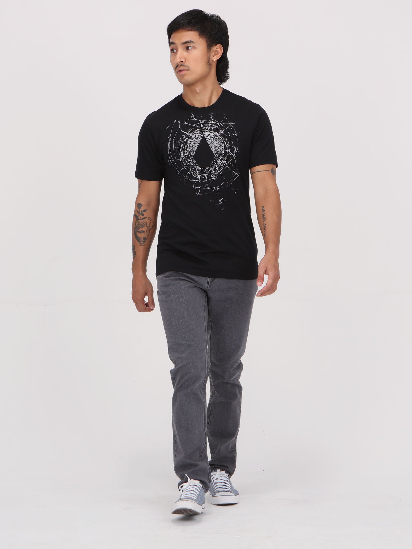 Volcom Cracked Stone Tee - Black