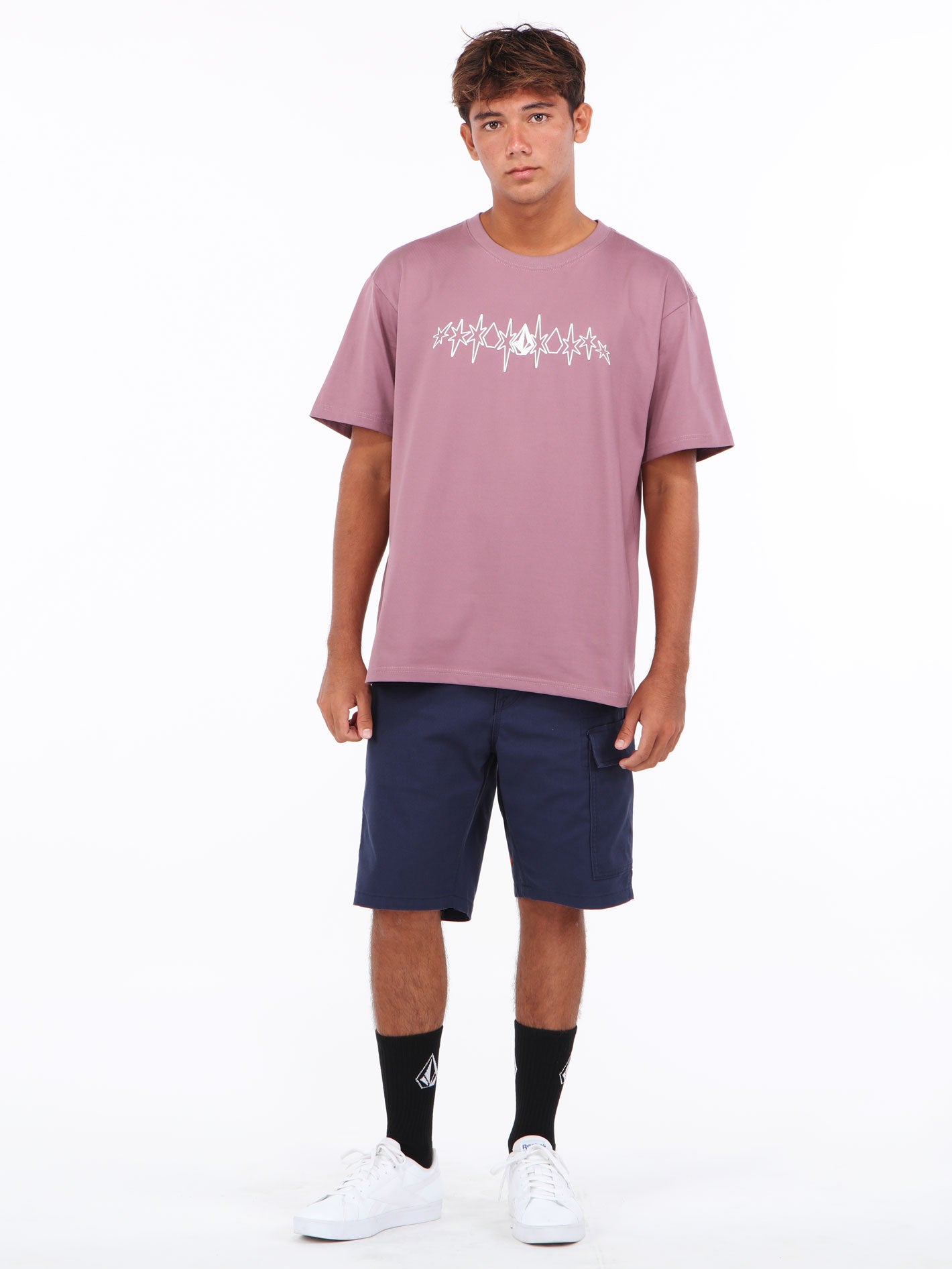 Volcom Repeater Loose Fit Tee - Taro