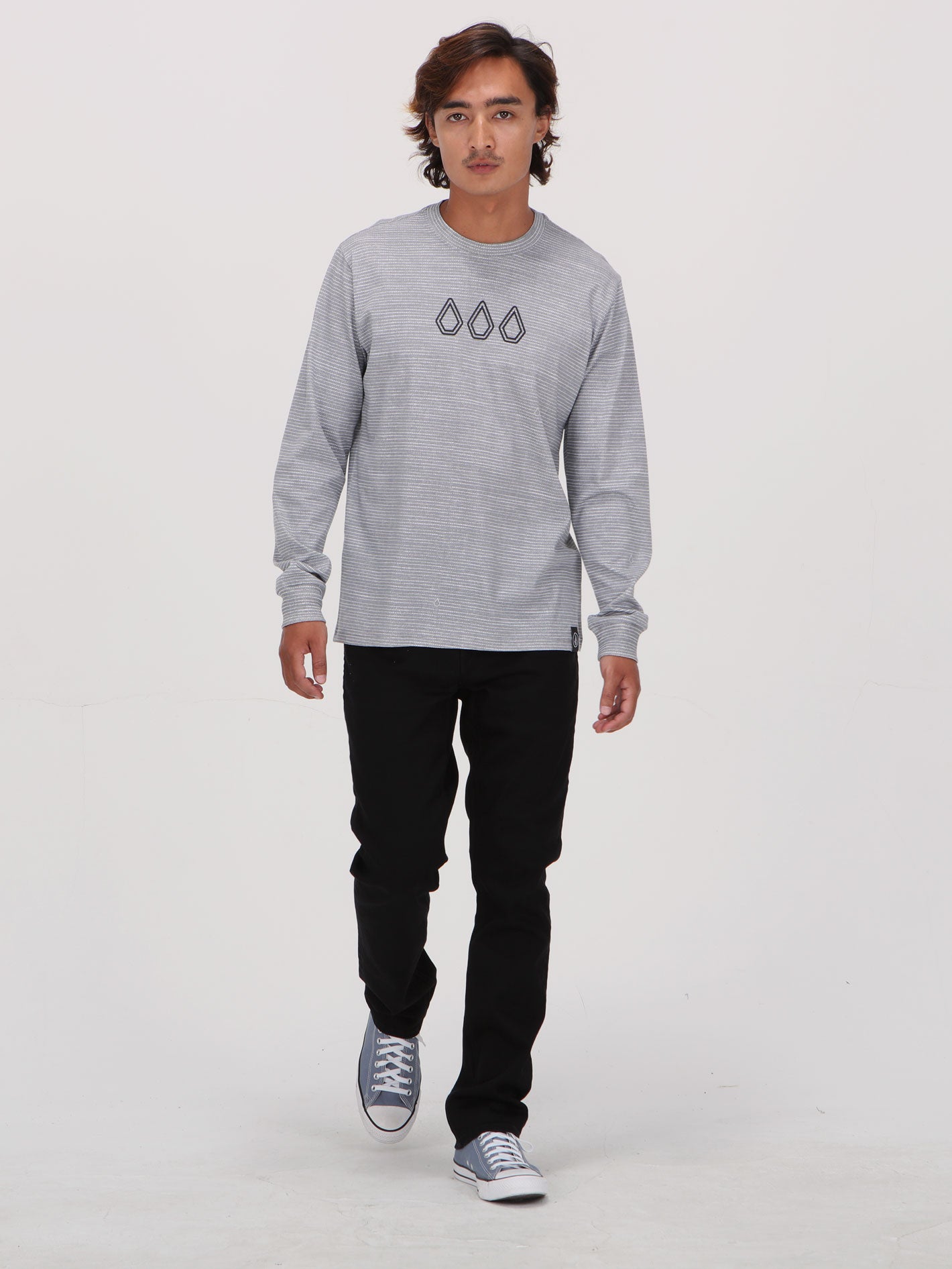 Volcom Preston Long Sleeve Top - Grey