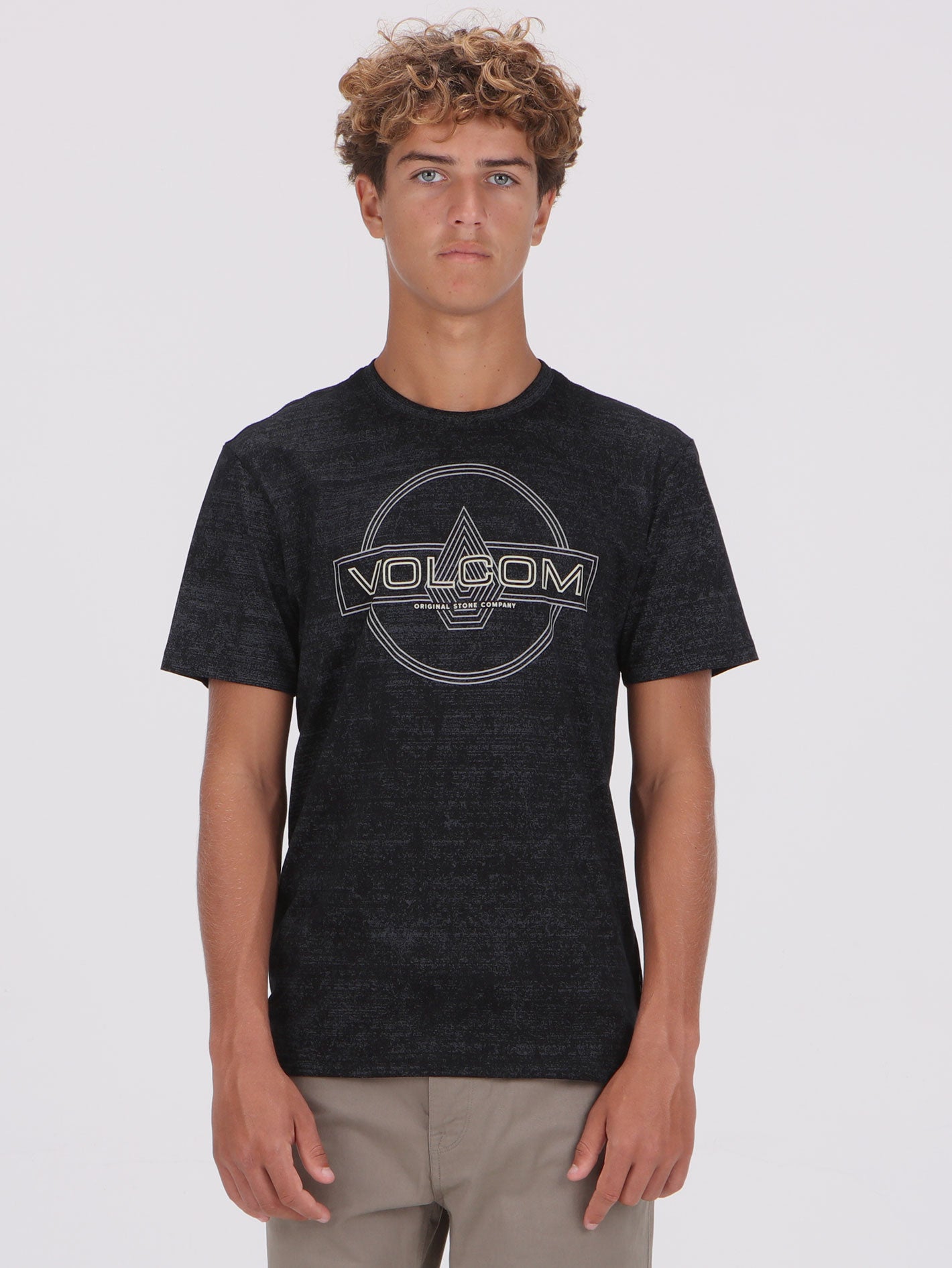 Volcom Line Service Print  Tee - Black