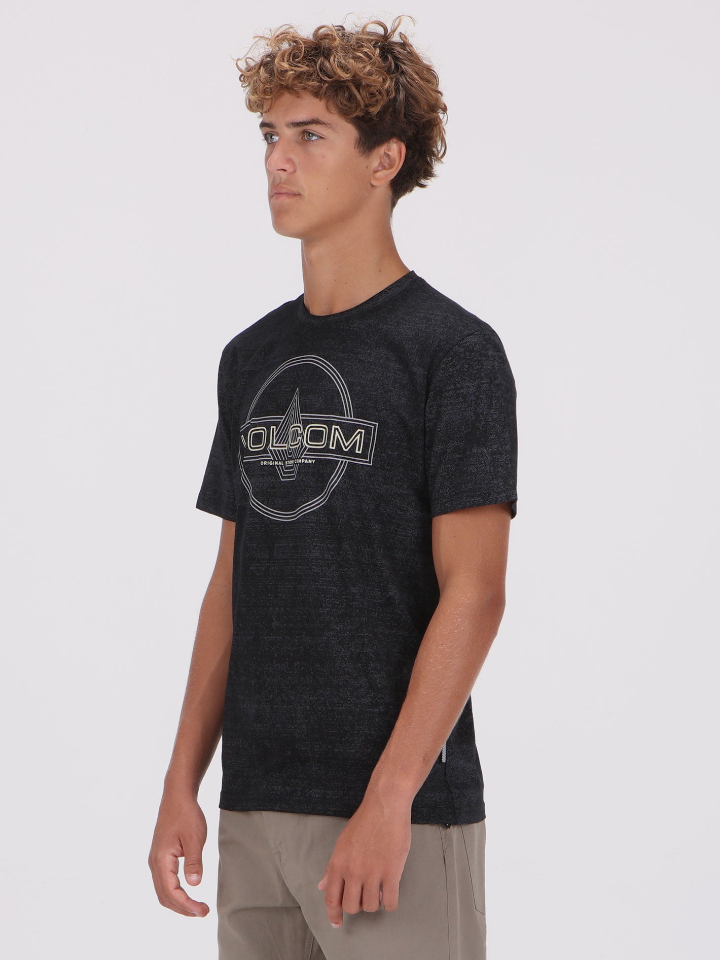 Volcom Line Service Print  Tee - Black