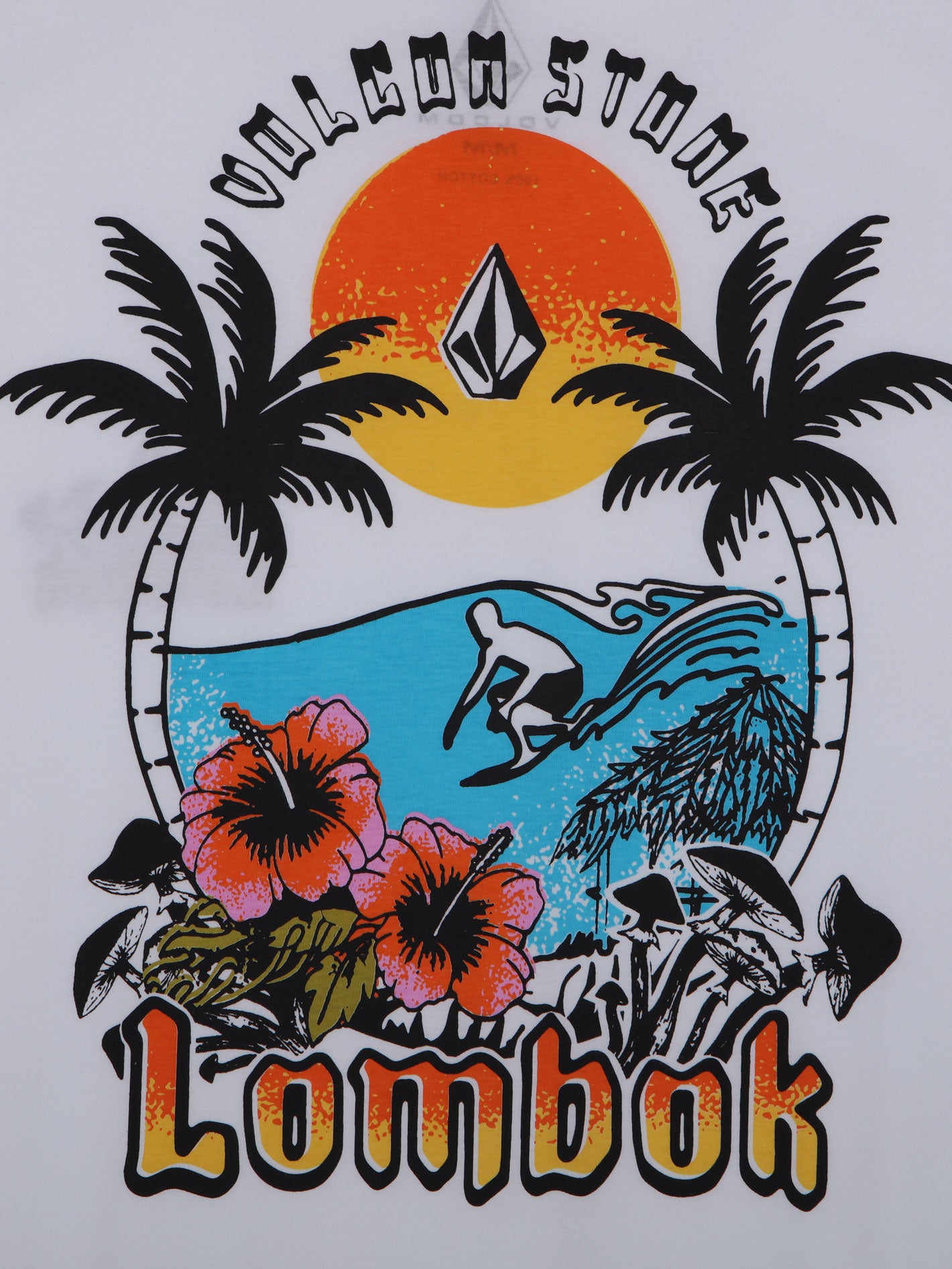 Lombok Wave Echo Tee - White