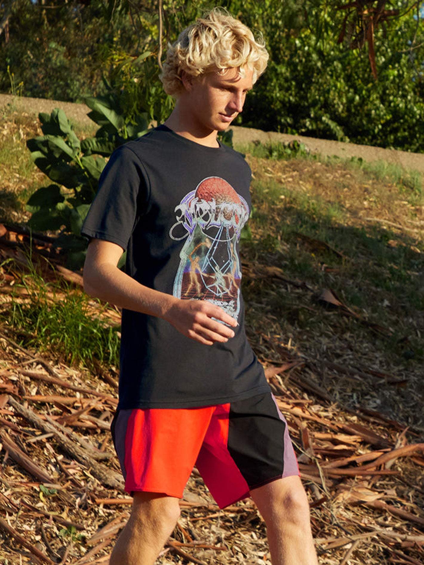 Volcom Mysto Mortal Tee - Washed Black Heather