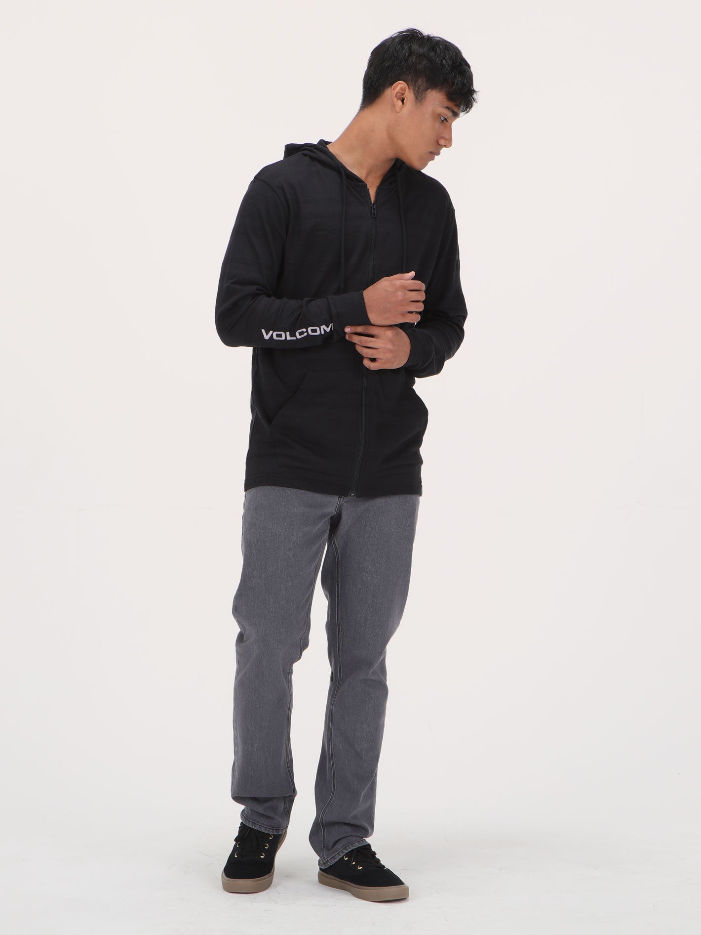 Volcom Hazy Long Sleeve Top - Black