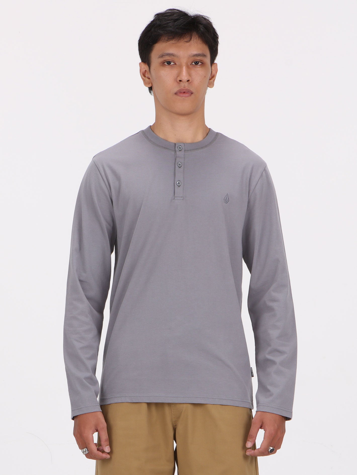Volcom Moulder Long Sleeve Top - Dark Grey
