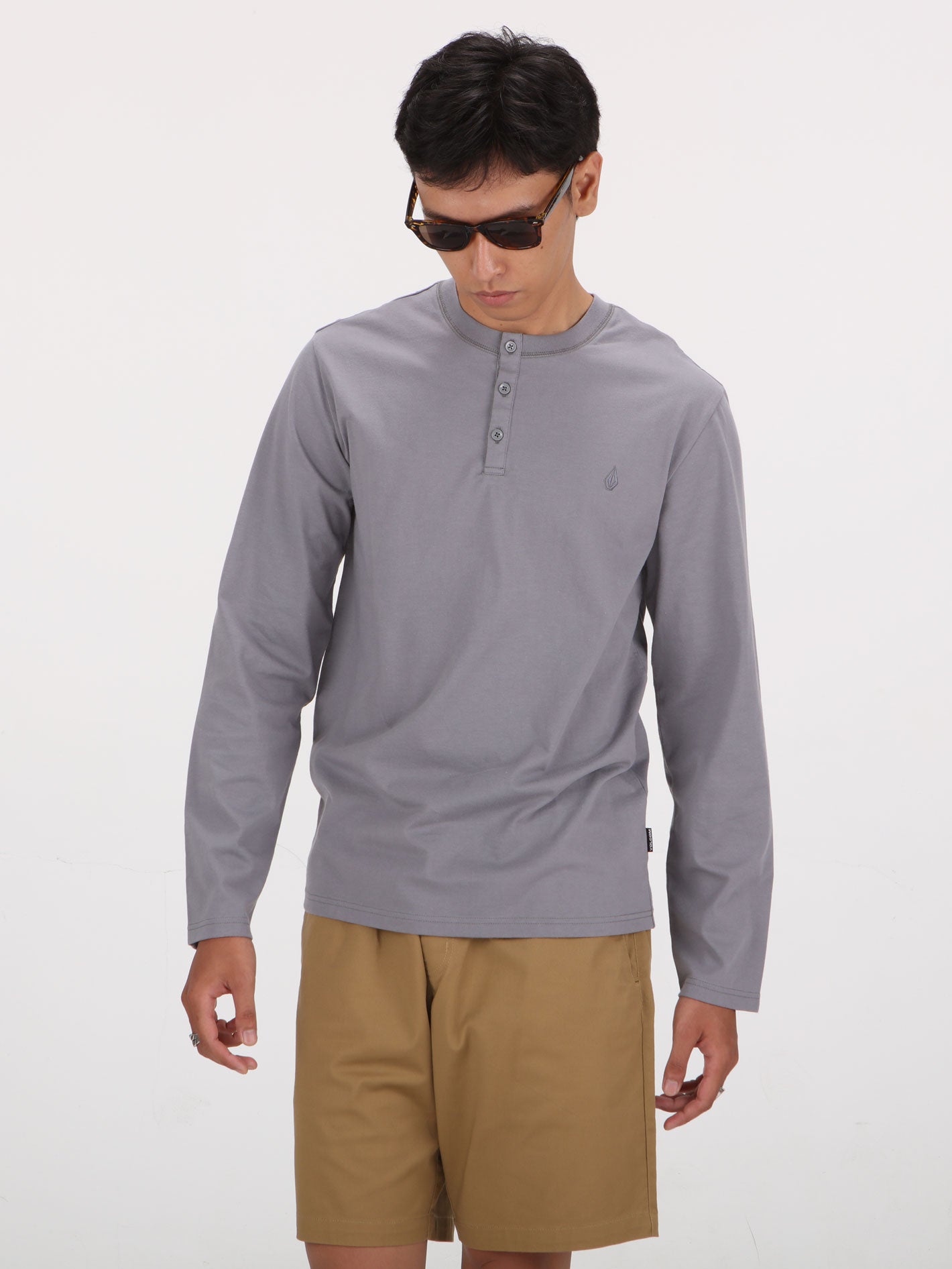 Volcom Moulder Long Sleeve Top - Dark Grey