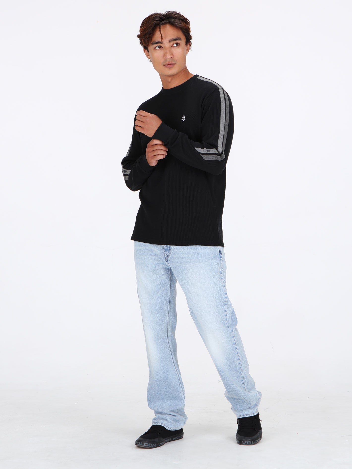 Volcom Russel Thermal Long Sleeve Top - Black