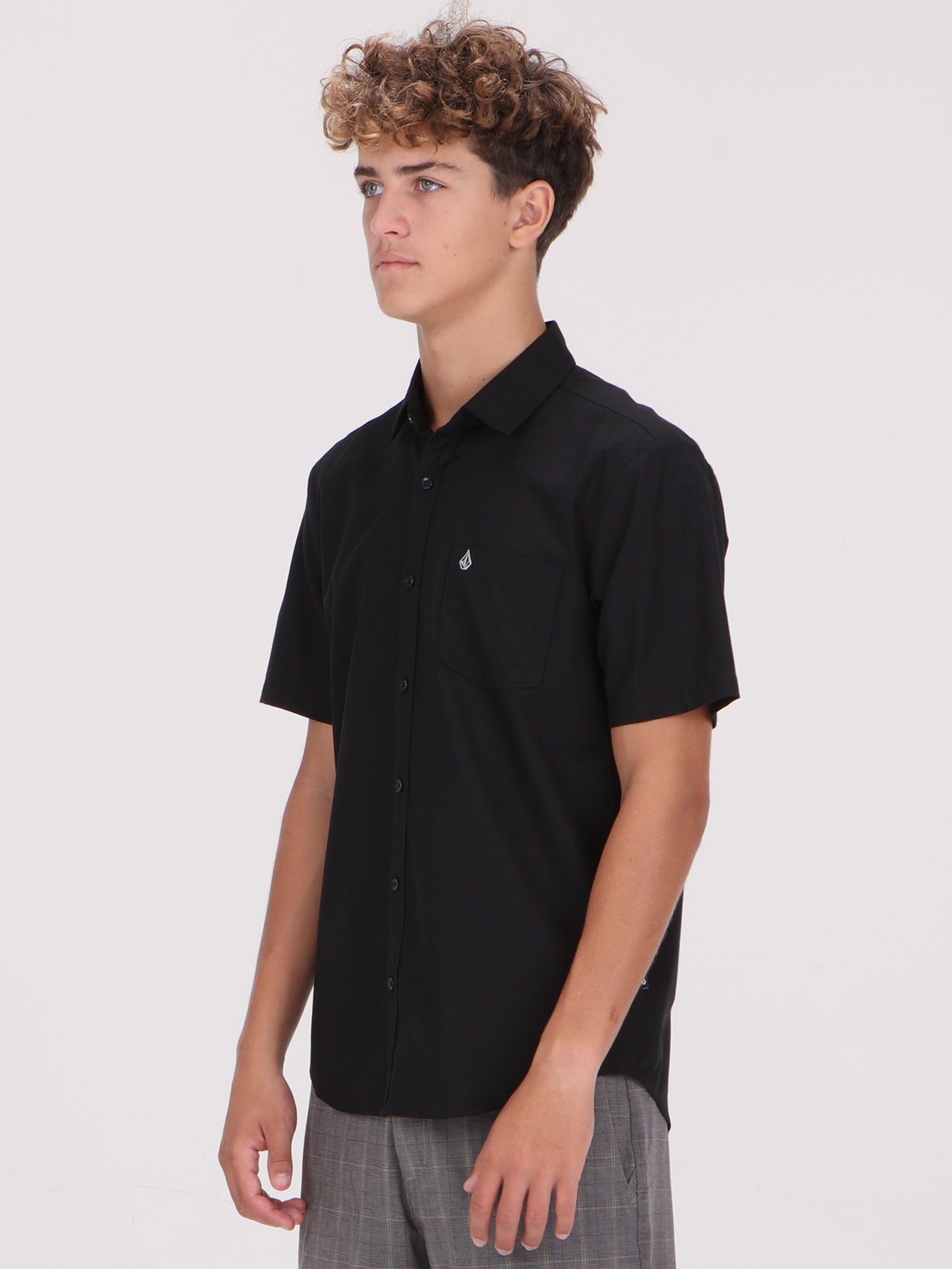 Volcom Beckett Oxford 2 Short Sleeve Shirt - Black