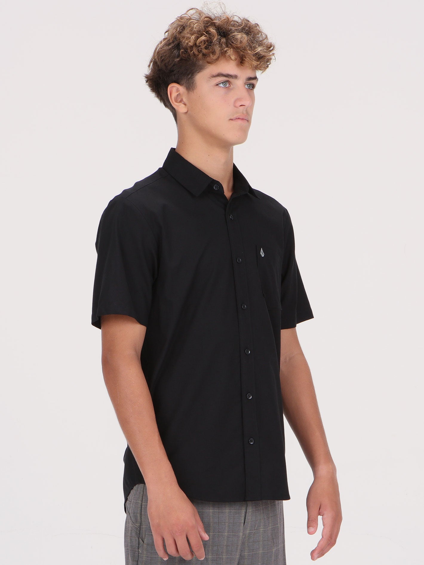 Volcom Beckett Oxford 2 Short Sleeve Shirt - Black