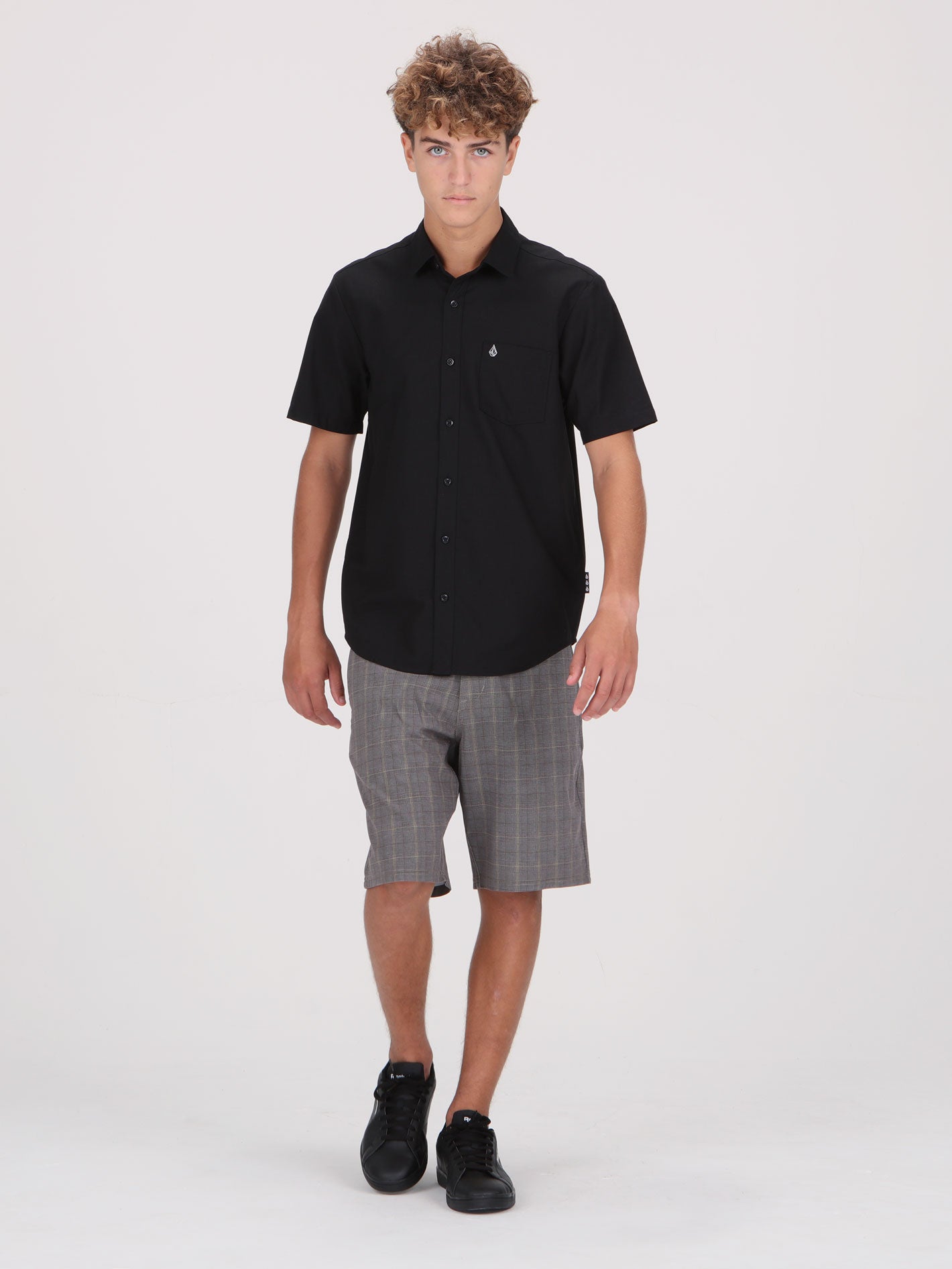 Volcom Beckett Oxford 2 Short Sleeve Shirt - Black