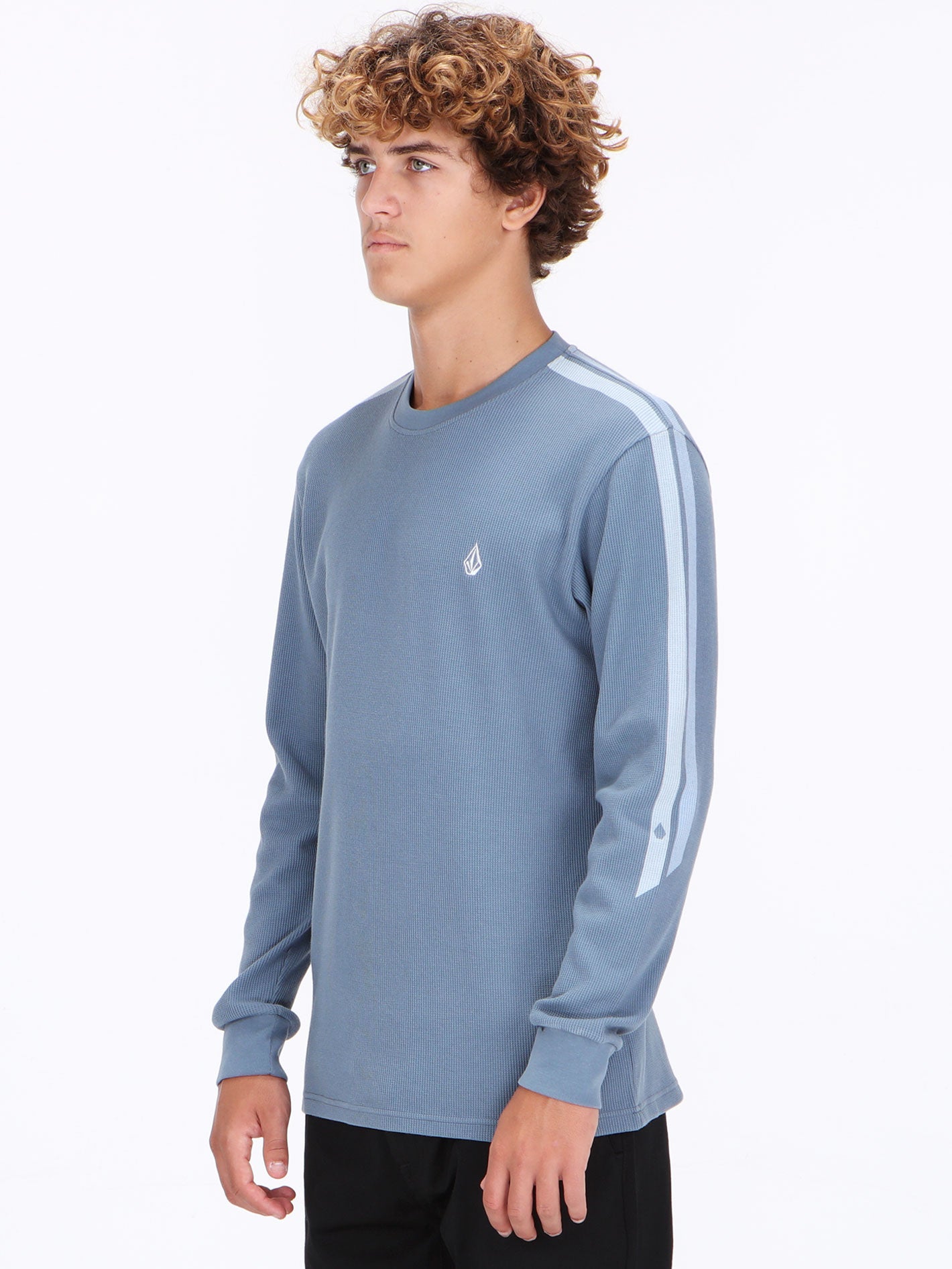 Volcom Russel Thermal Long Sleeve Top - Blue Wash